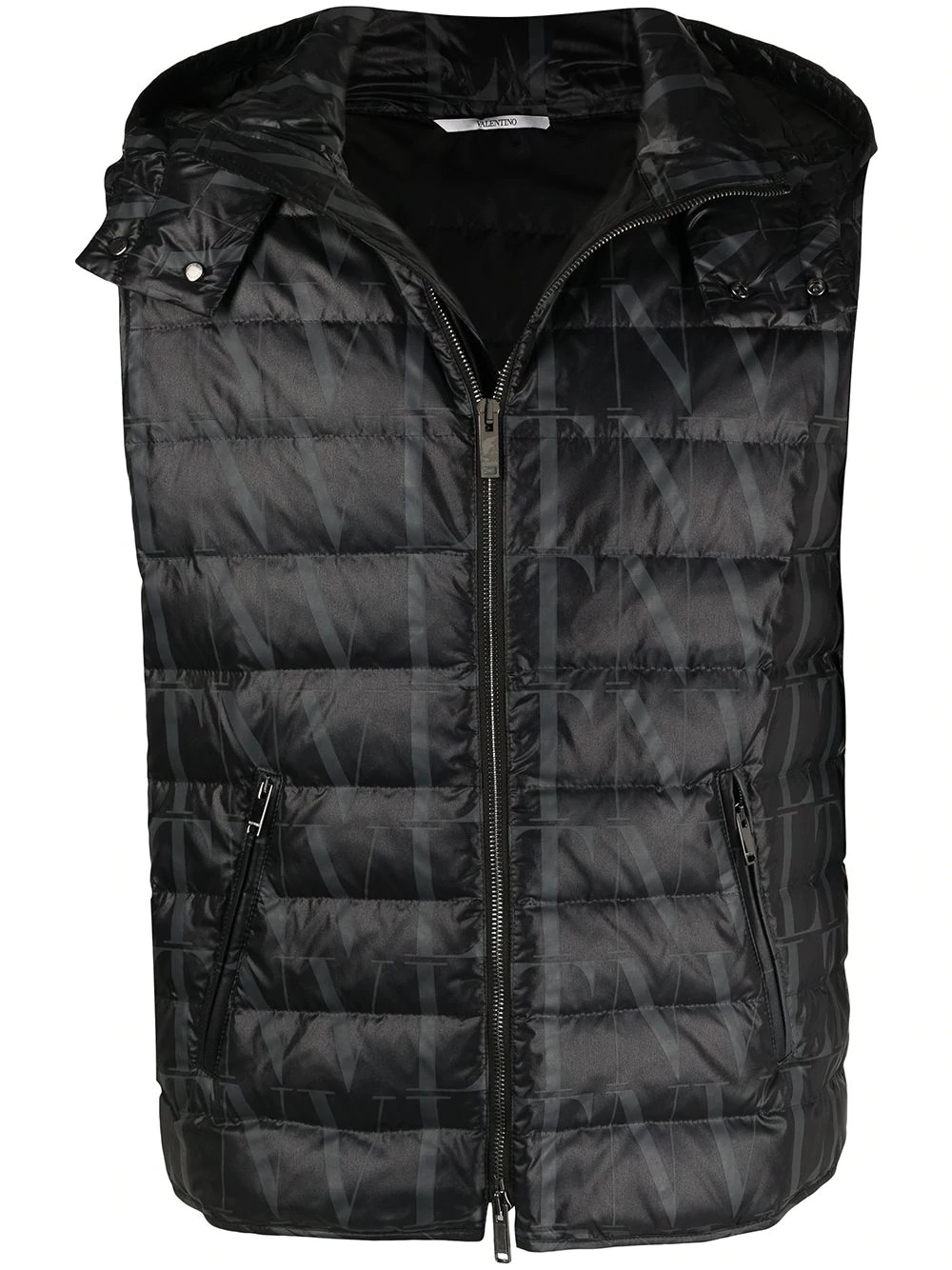 padded logo gilet - 1