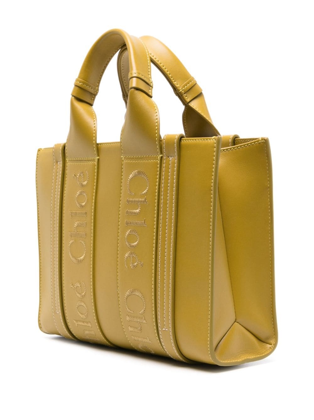 Woody small leather tote - 4