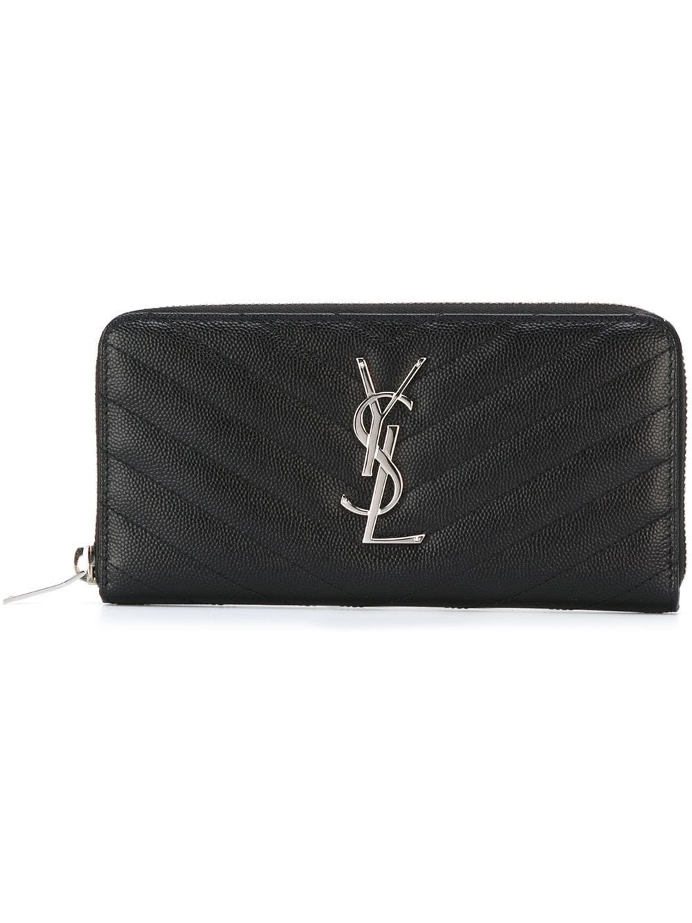 Monogram matelassé zip-around wallet - 1