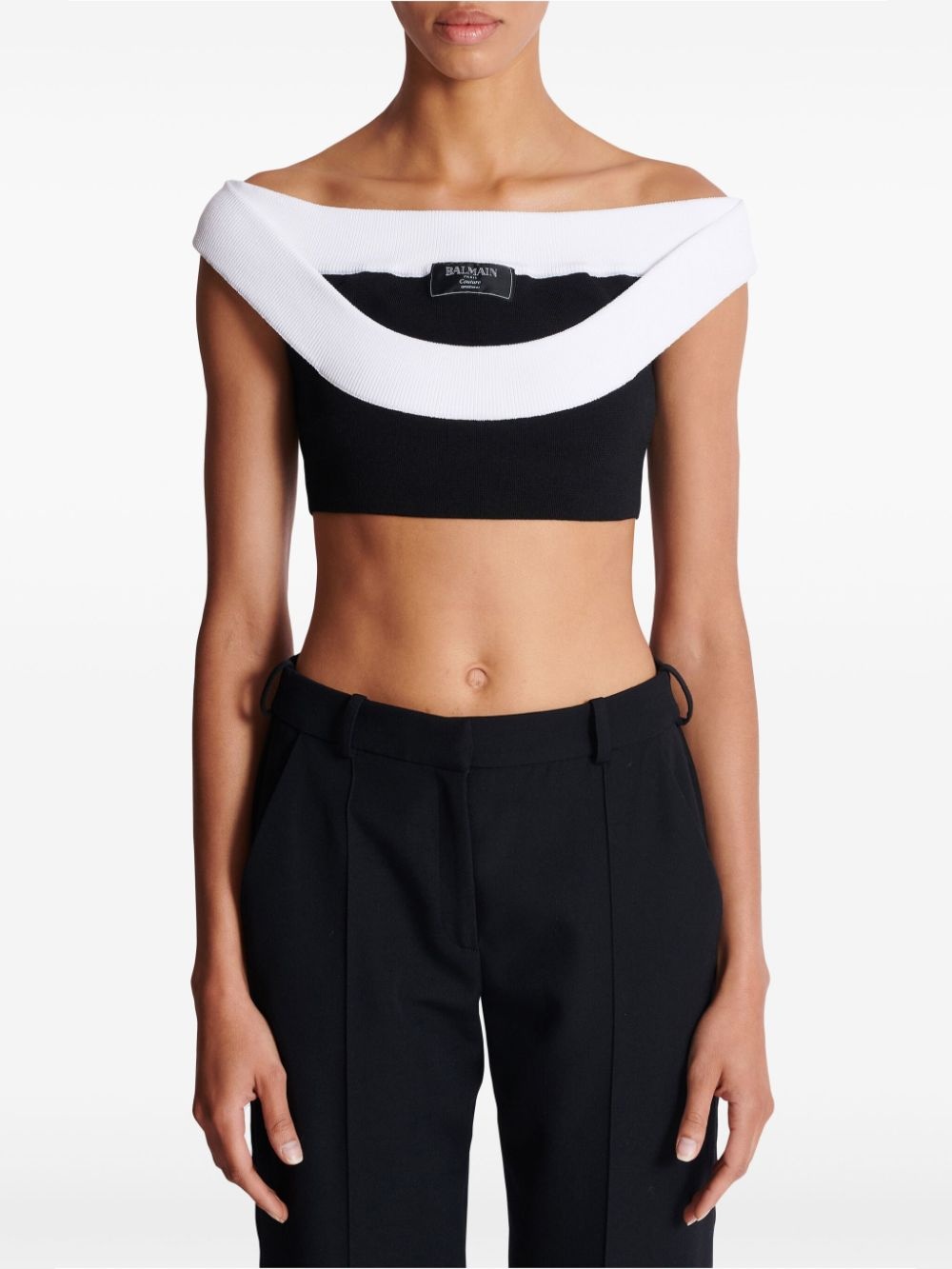 ribbed-knit cropped top - 5