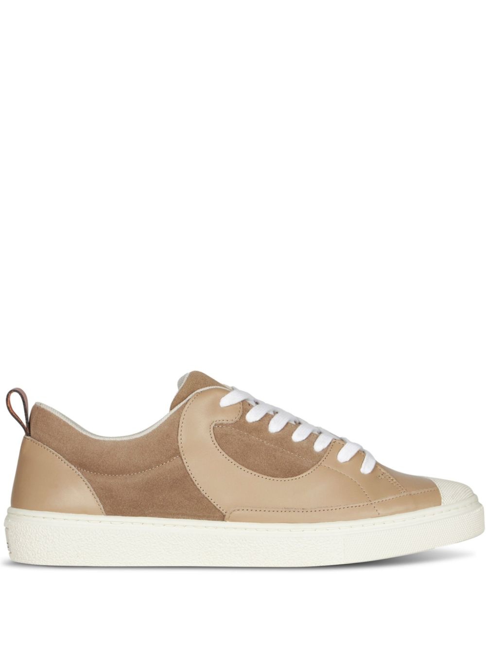 panelled leather sneakers - 1
