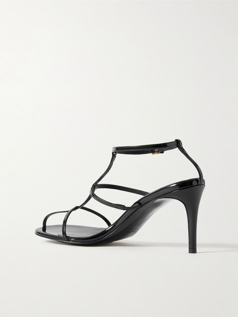 Cage patent-leather sandals Black 3