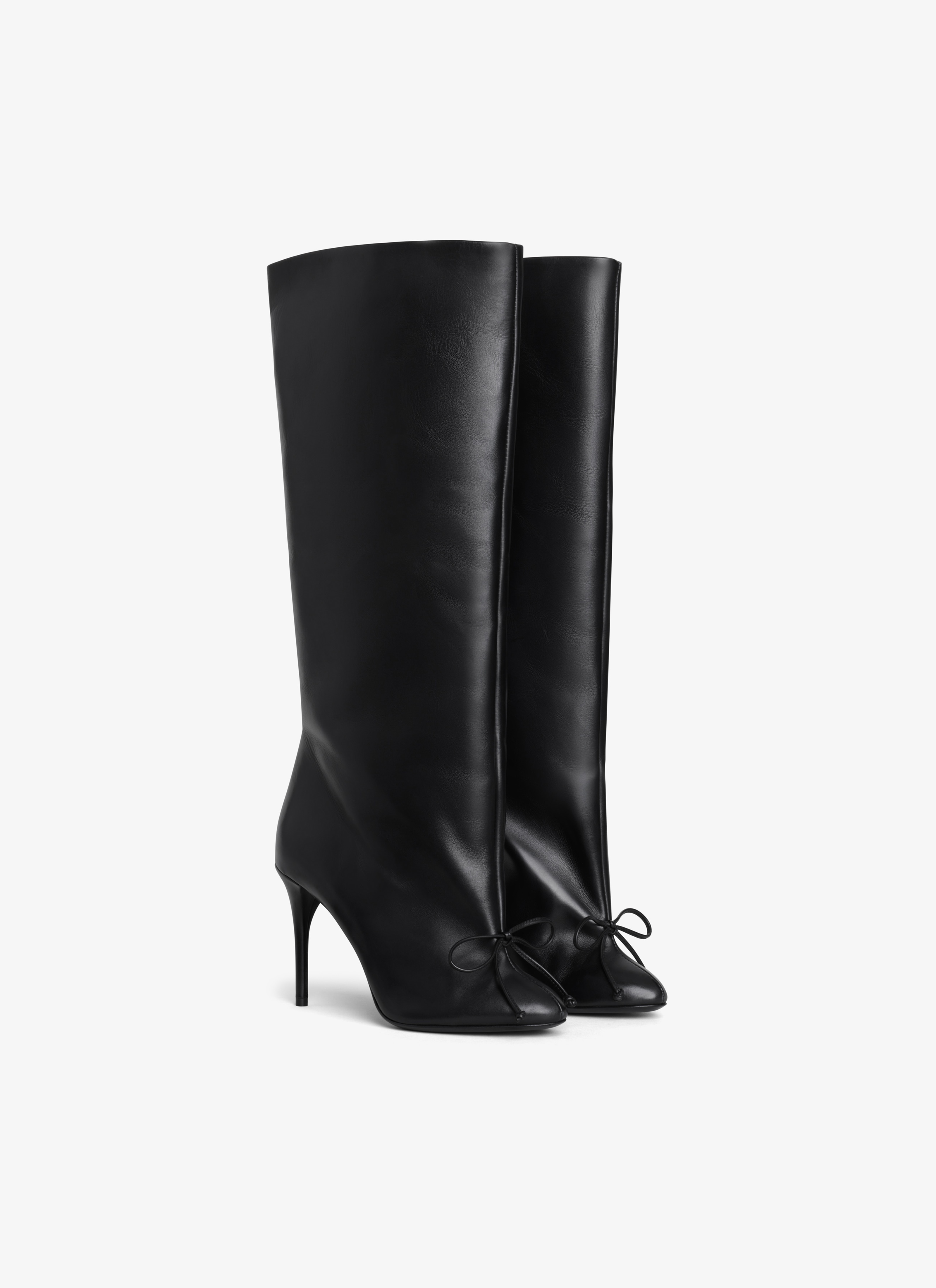 DECOLLETE HIGH BOOTS IN CALFSKIN - 3