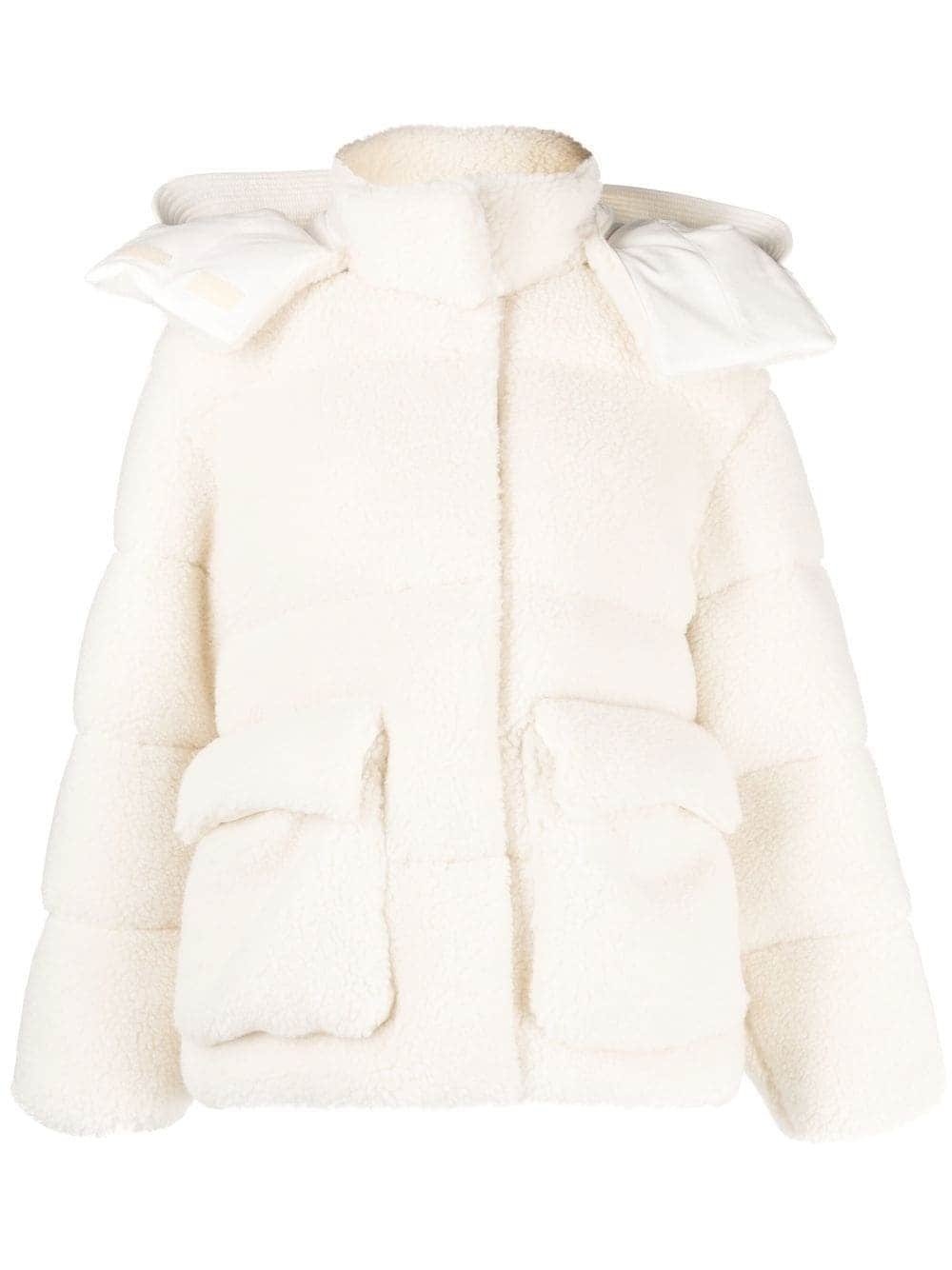 Arrows fleece-texture puffer jacket - 1