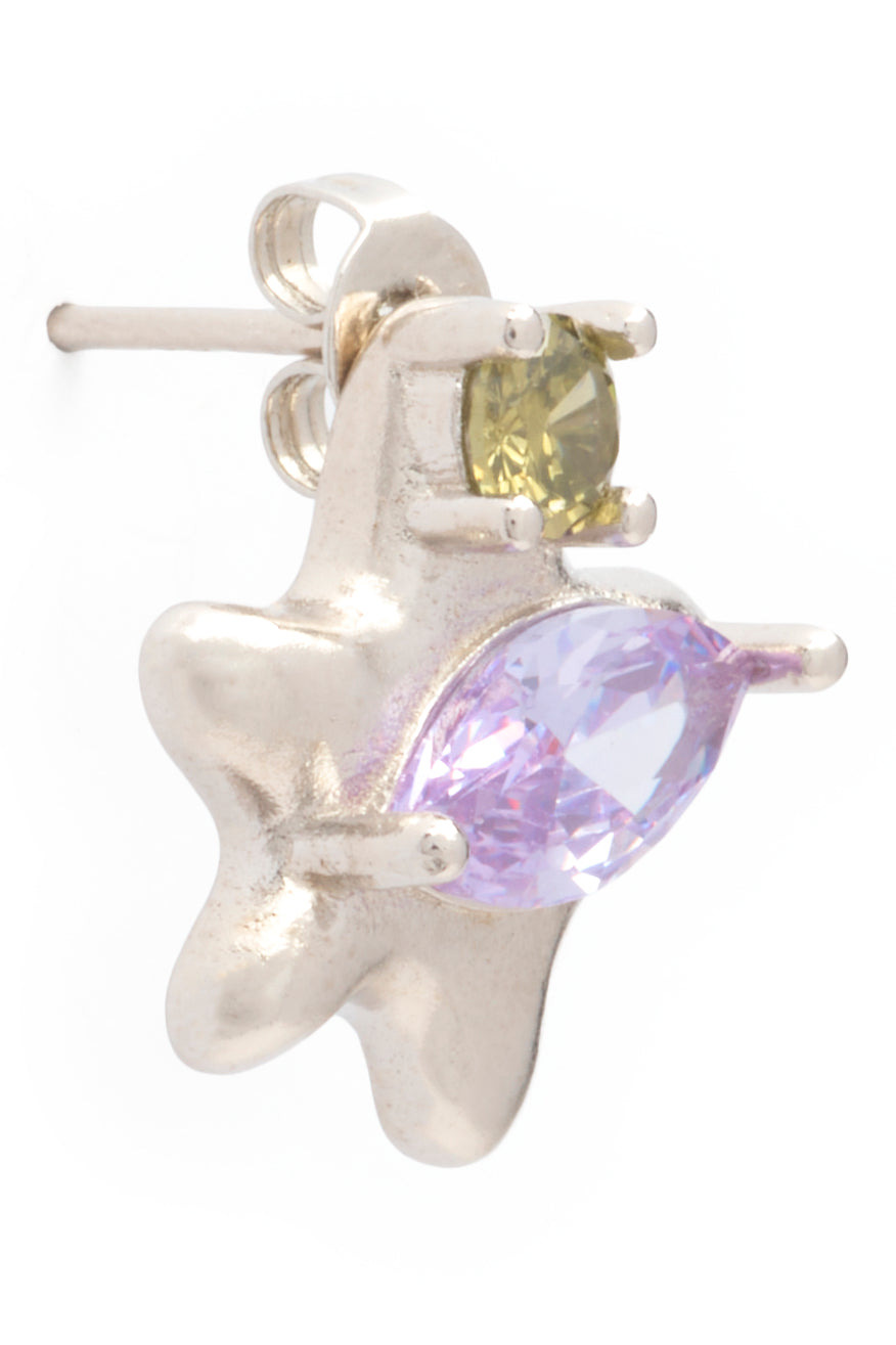 OLIVE AMETHYST STELLA STUDS - 3