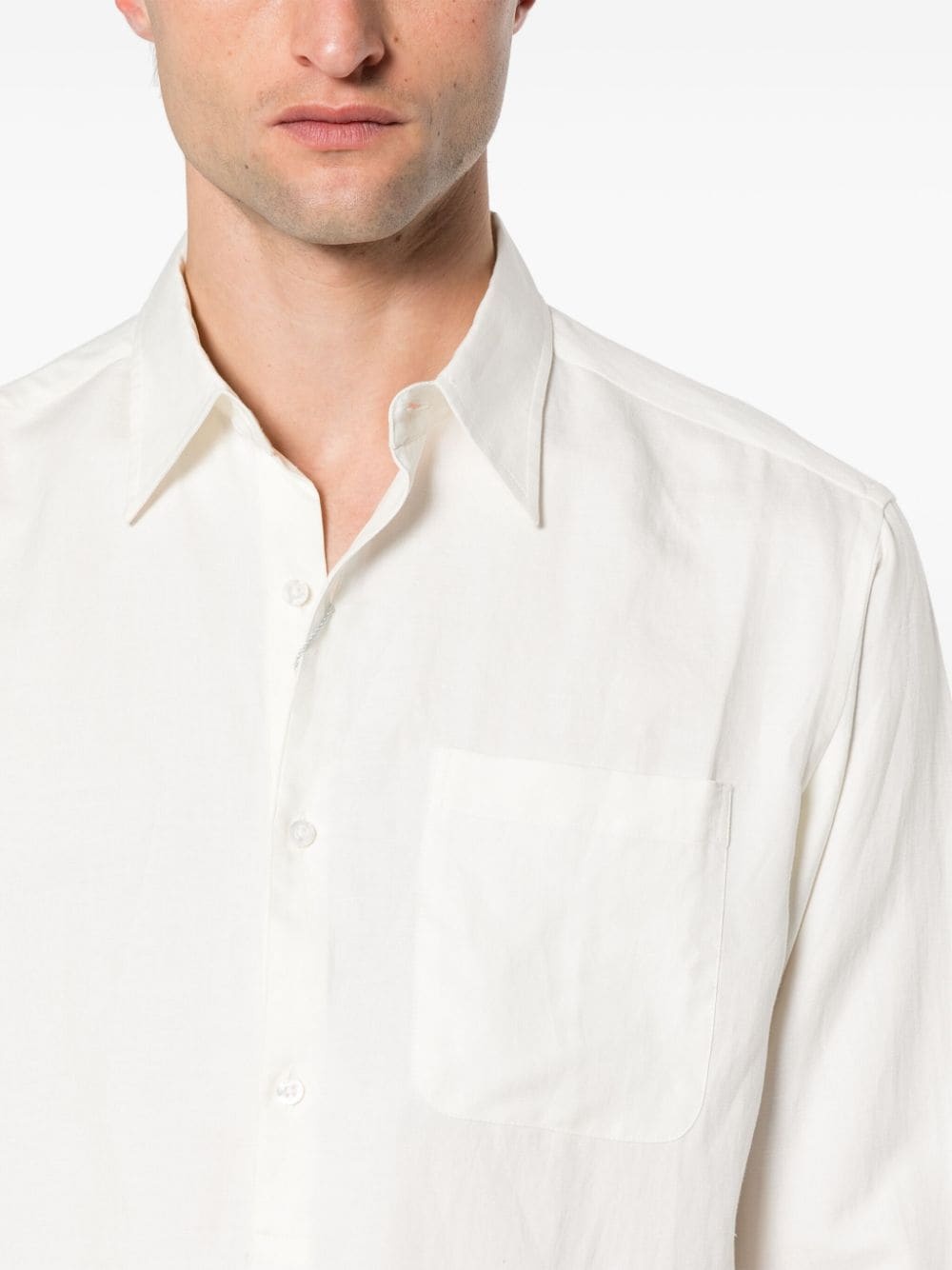 poplin silk-blend shirt - 5