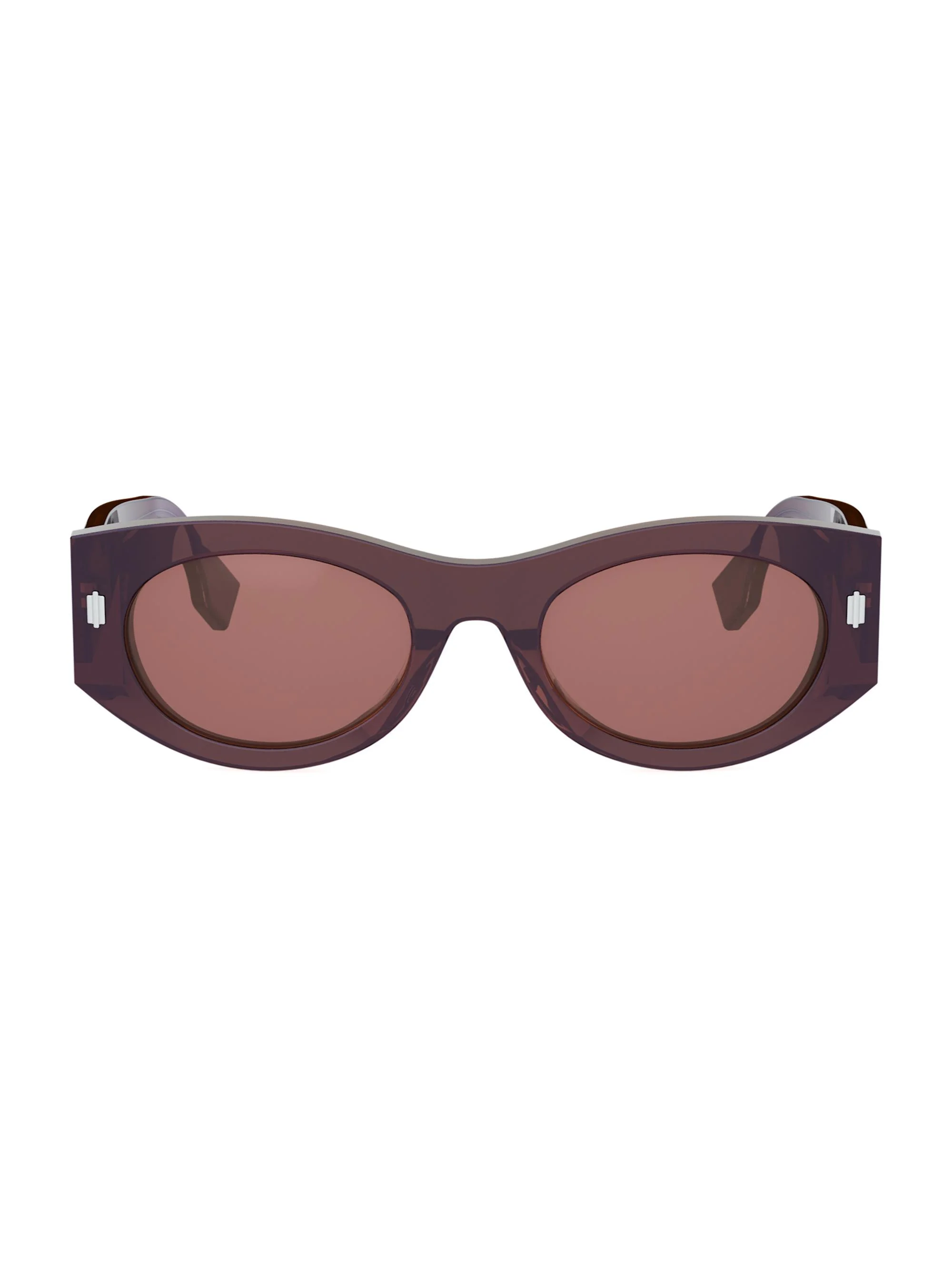Women's Fendi Roma 52MM Oval Sunglasses - Red And Bordeaux - 1
