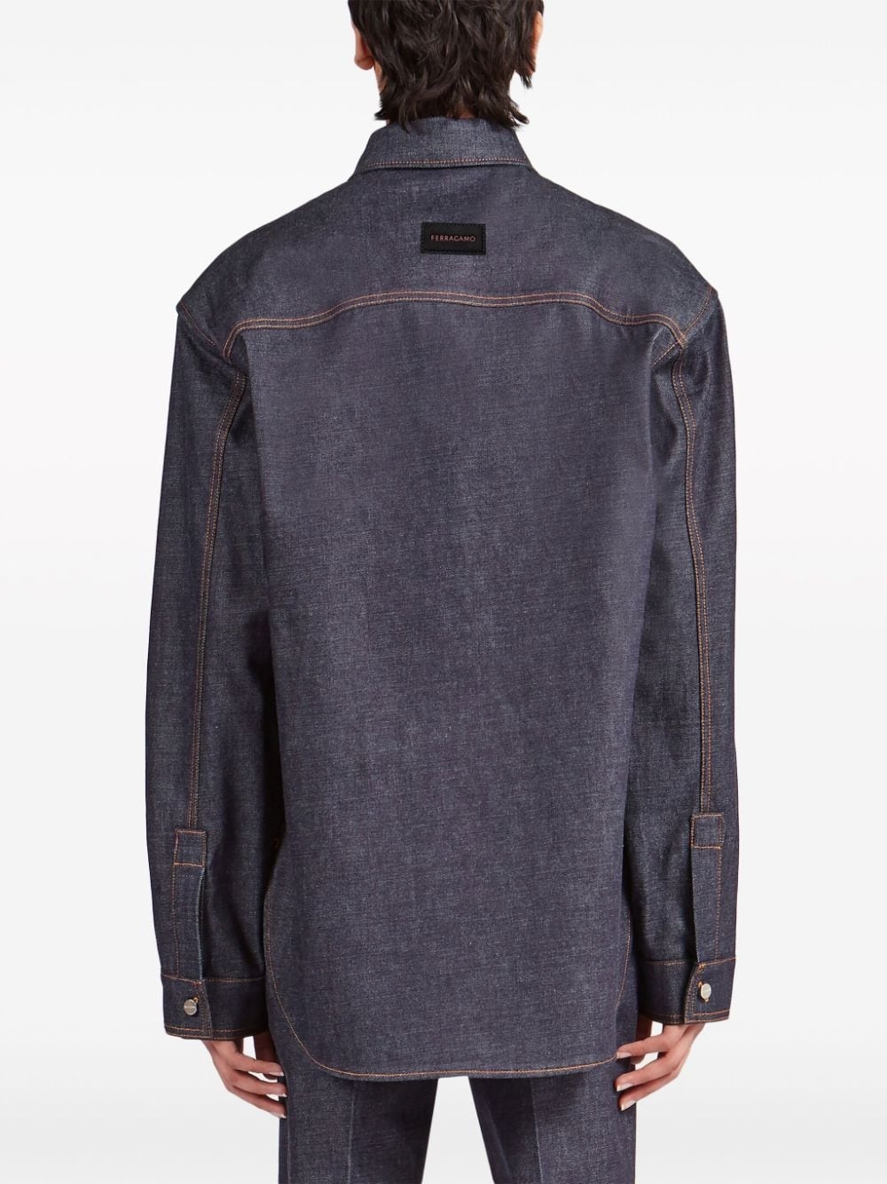 Long sleeved denim shirt - 4