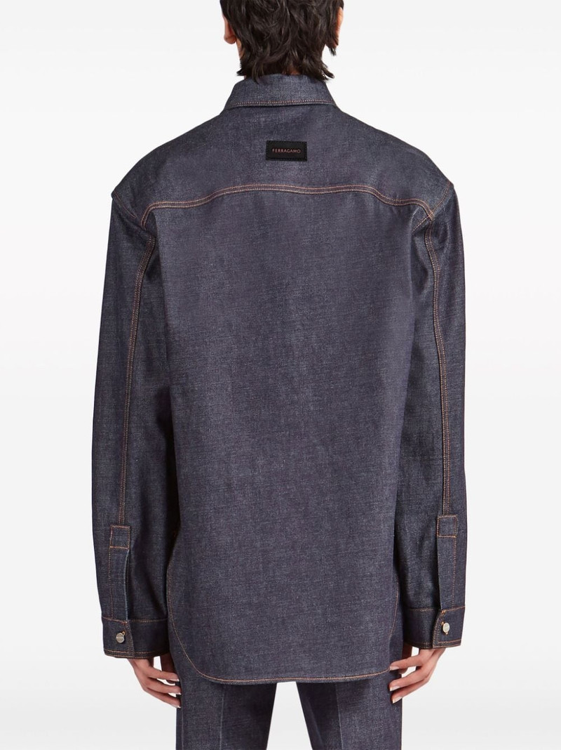 Long sleeved denim shirt 4