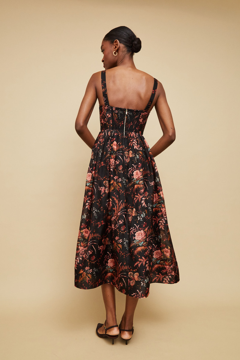 Pheobe Midi Dress Bustier Romance, Puffed to Perfection 5