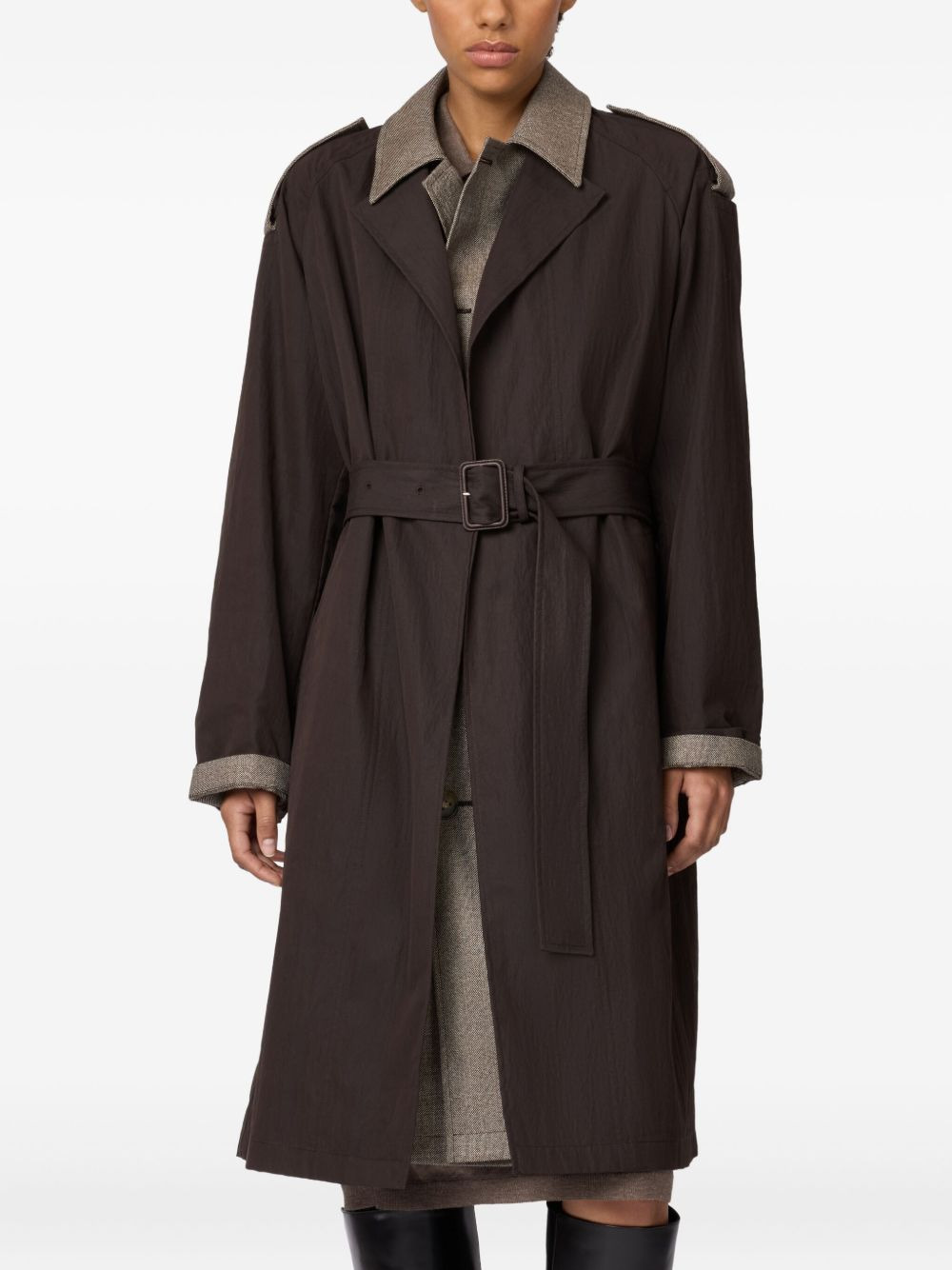 2-in-1 belted trench coat - 4