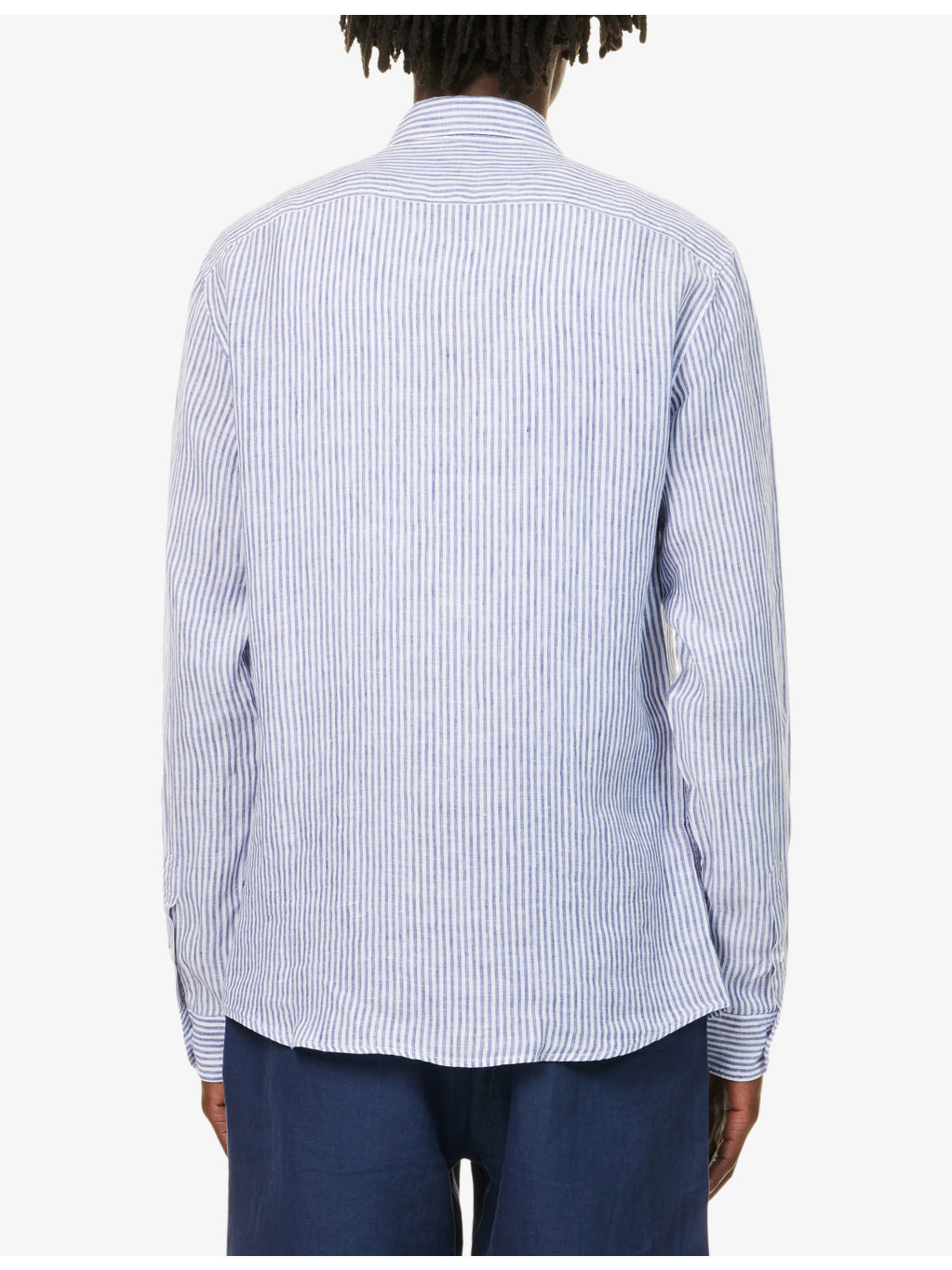 Striped Relaxed-Fit Linen Shirt - 4