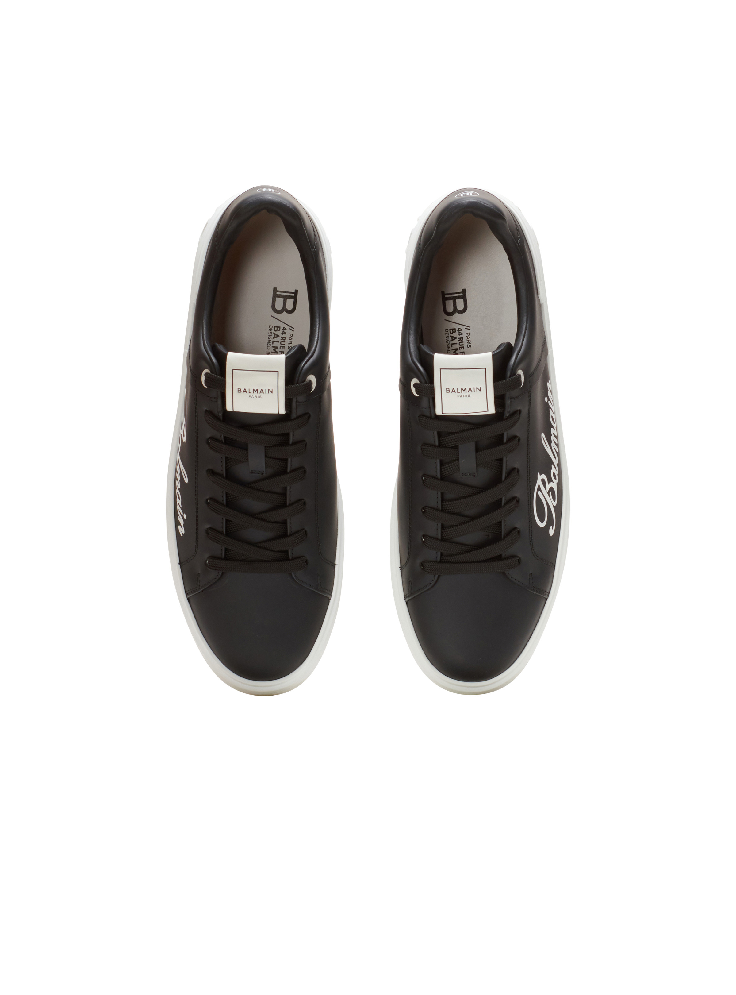 B-Court Balmain Signature calfskin sneakers - 3