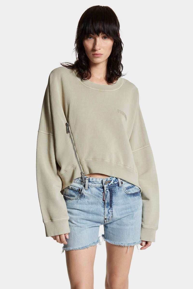 FADE DYED ONION CROPPED SWEATSHIRT - 3
