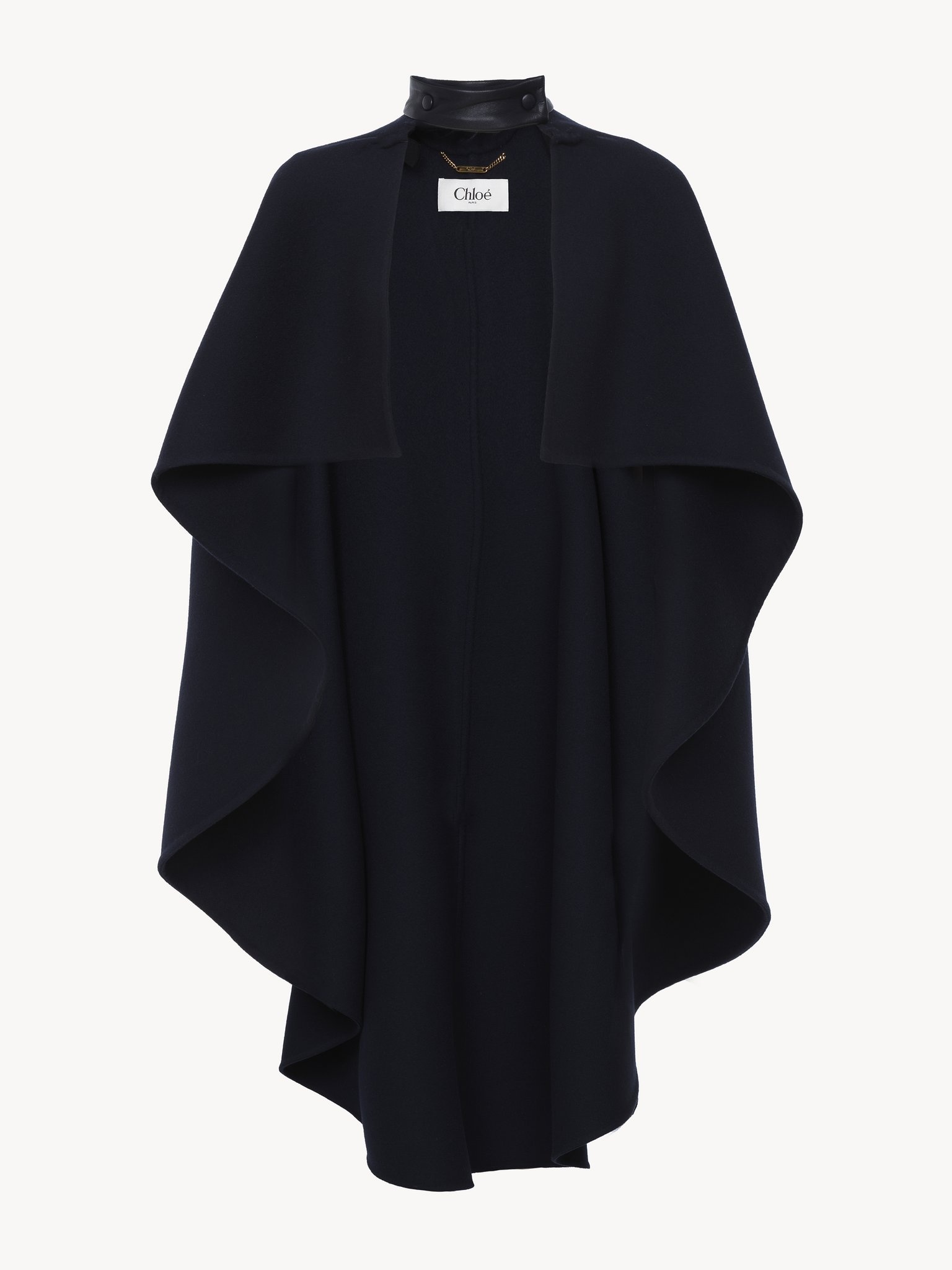 HIGH-LOW CAPE IN DOUBLE-FACE WOOL - 2