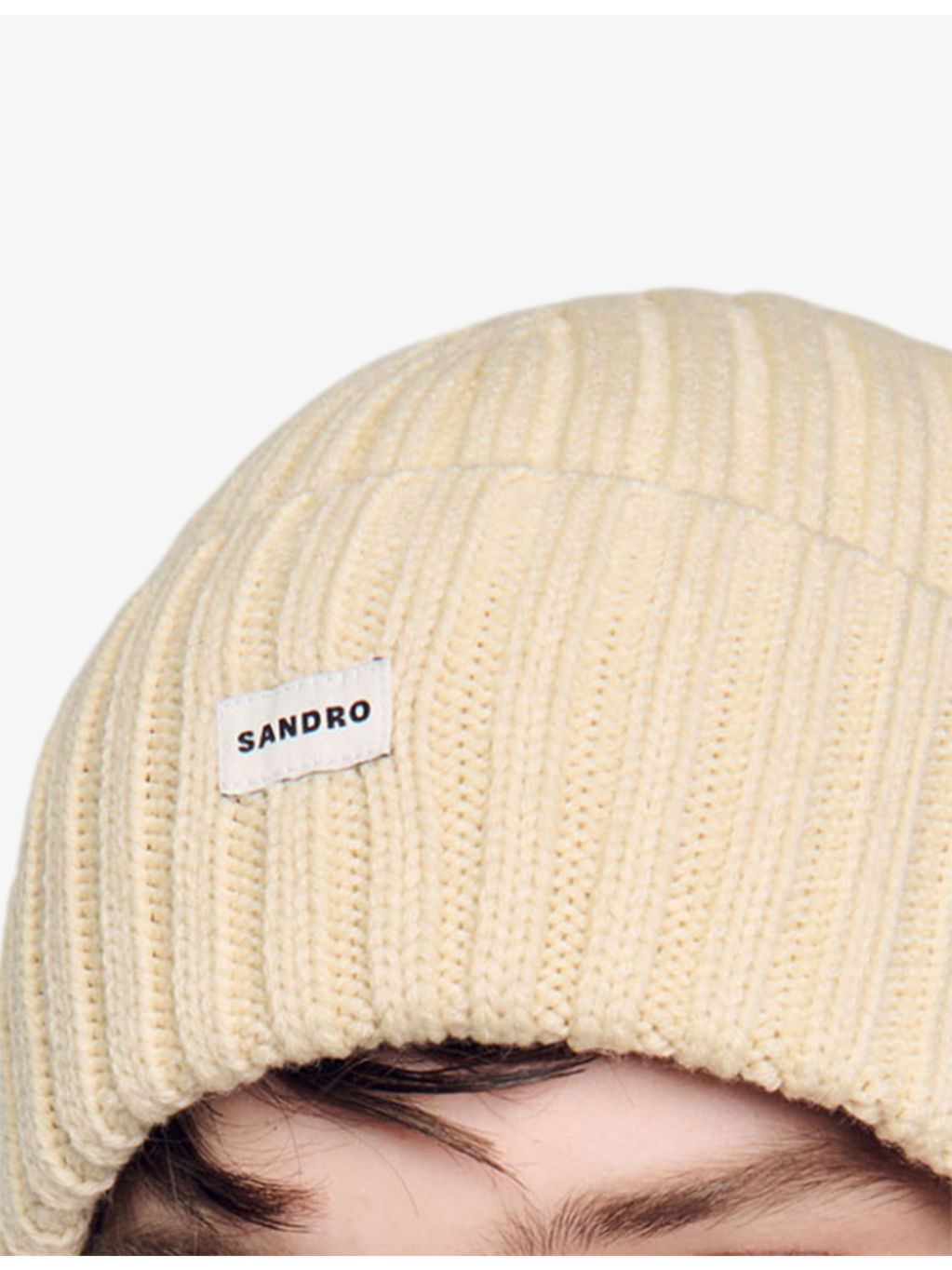 Logo-patch ribbed knitted beanie hat - 2