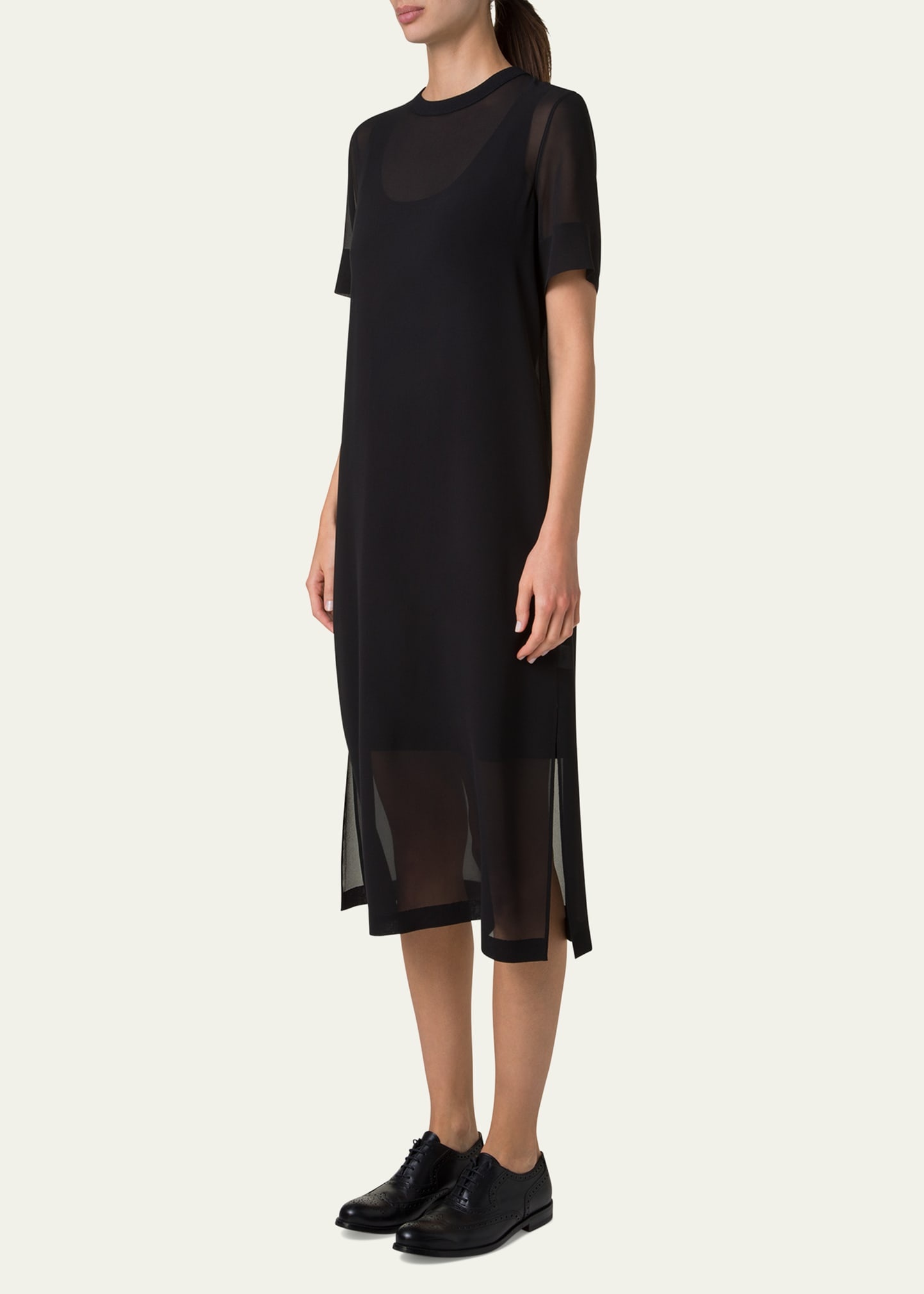 Silk Georgette Tunic Dress - 4