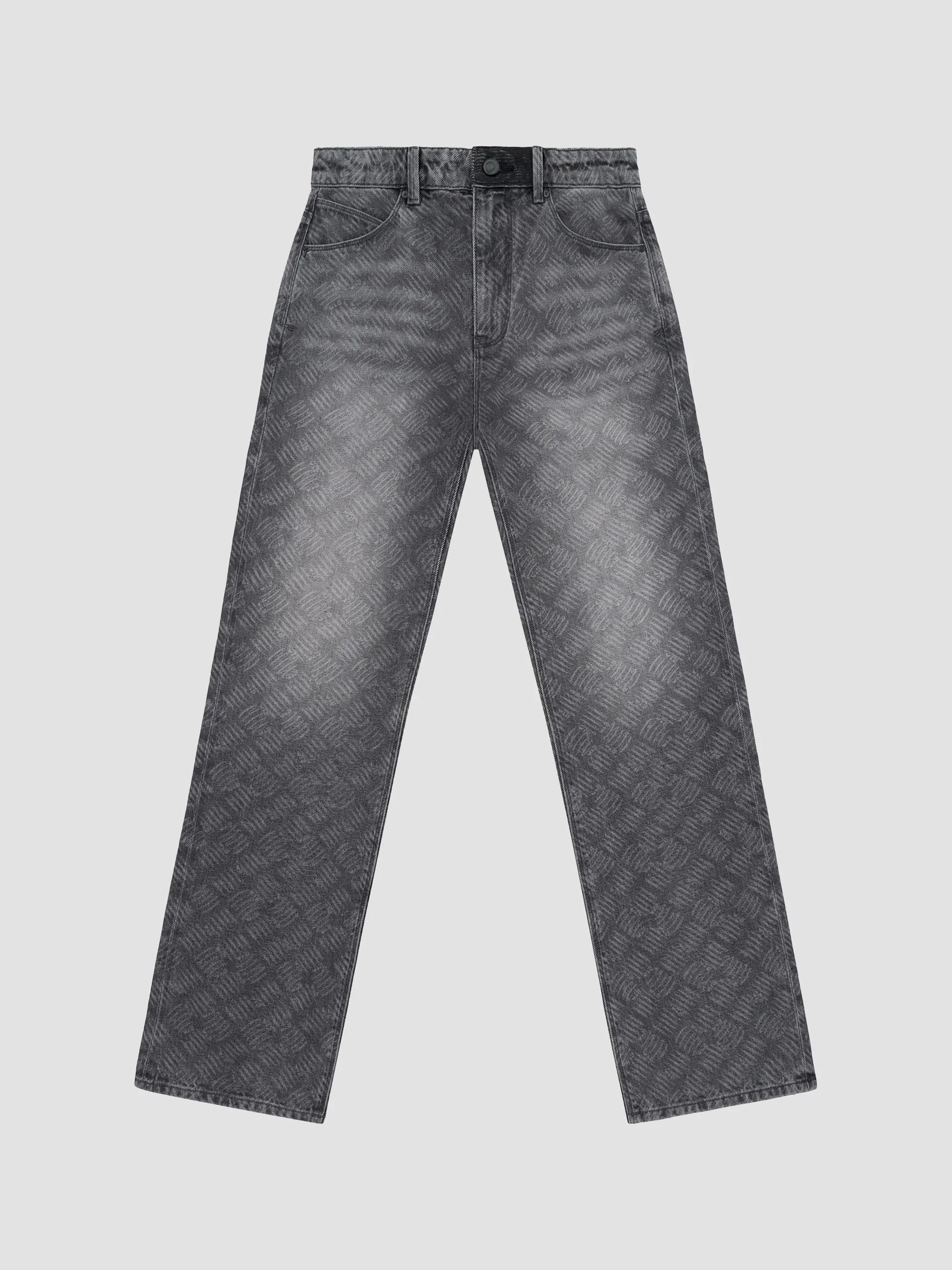 Men's Curva Ultra Jonas Straight-Leg Jeans - Ash Charcoal Metal Grill - 1