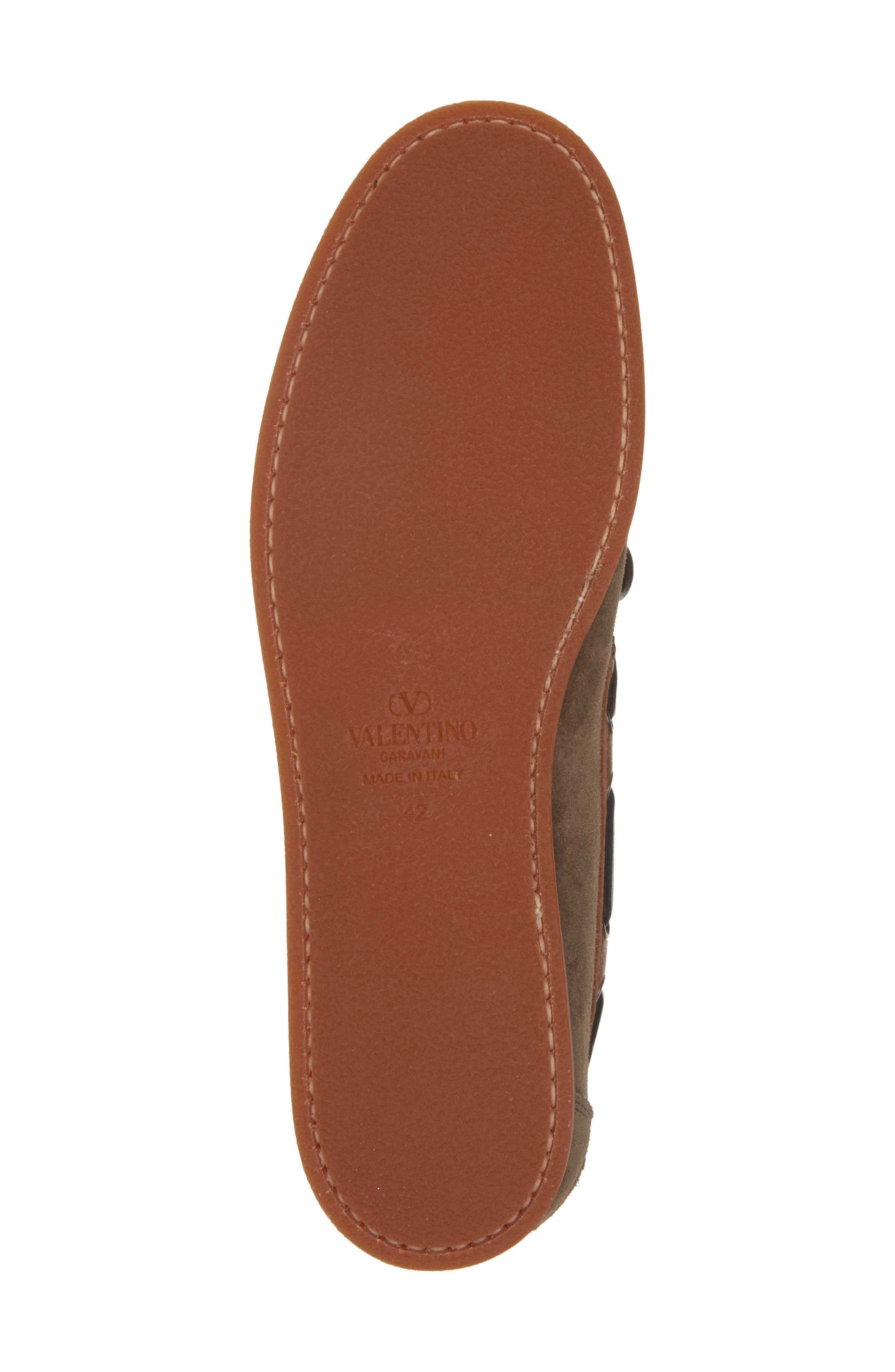 Valentino Garavani VLOGO Boat Shoe in Tobacco at Nordstrom - 6