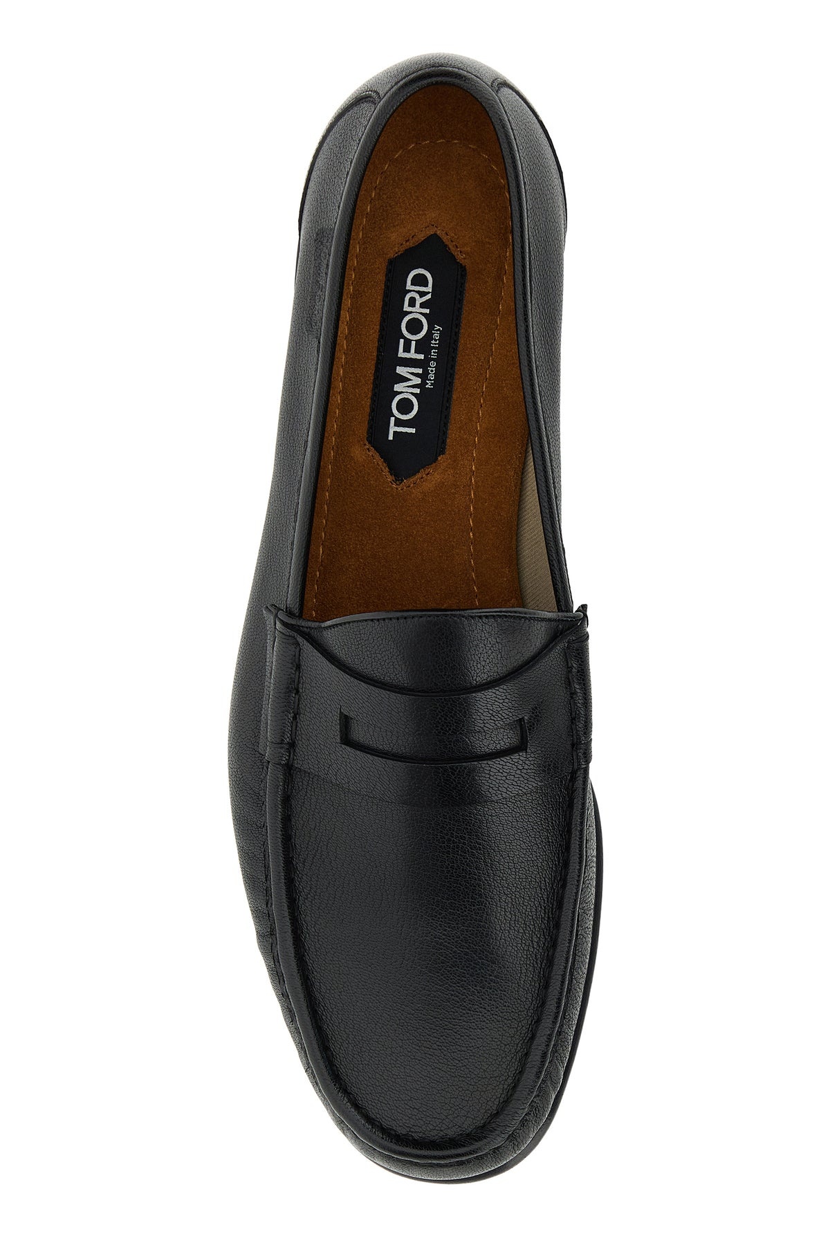Black leather loafers - 4