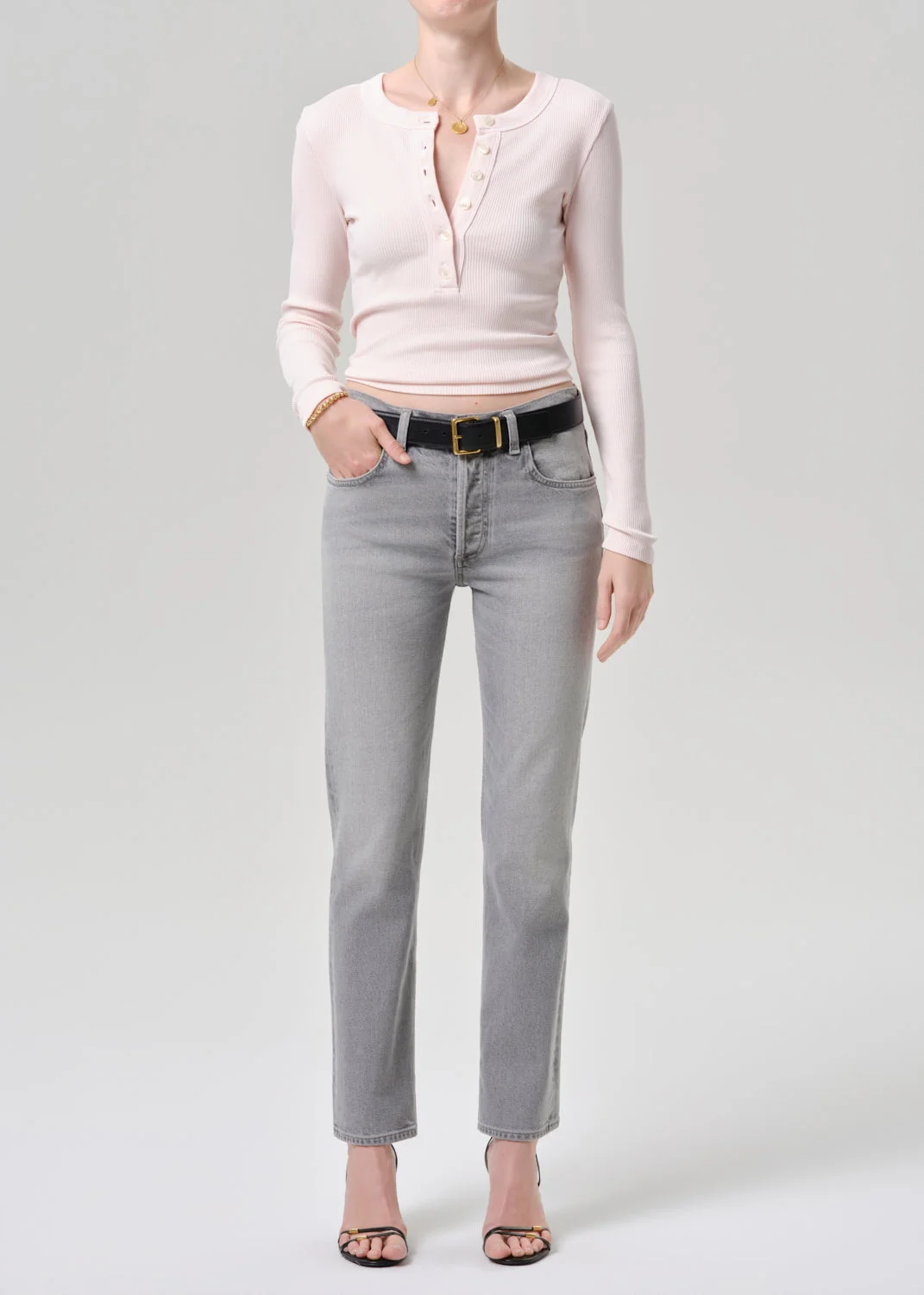 Varra Henley In Pink Peppercorn - 1