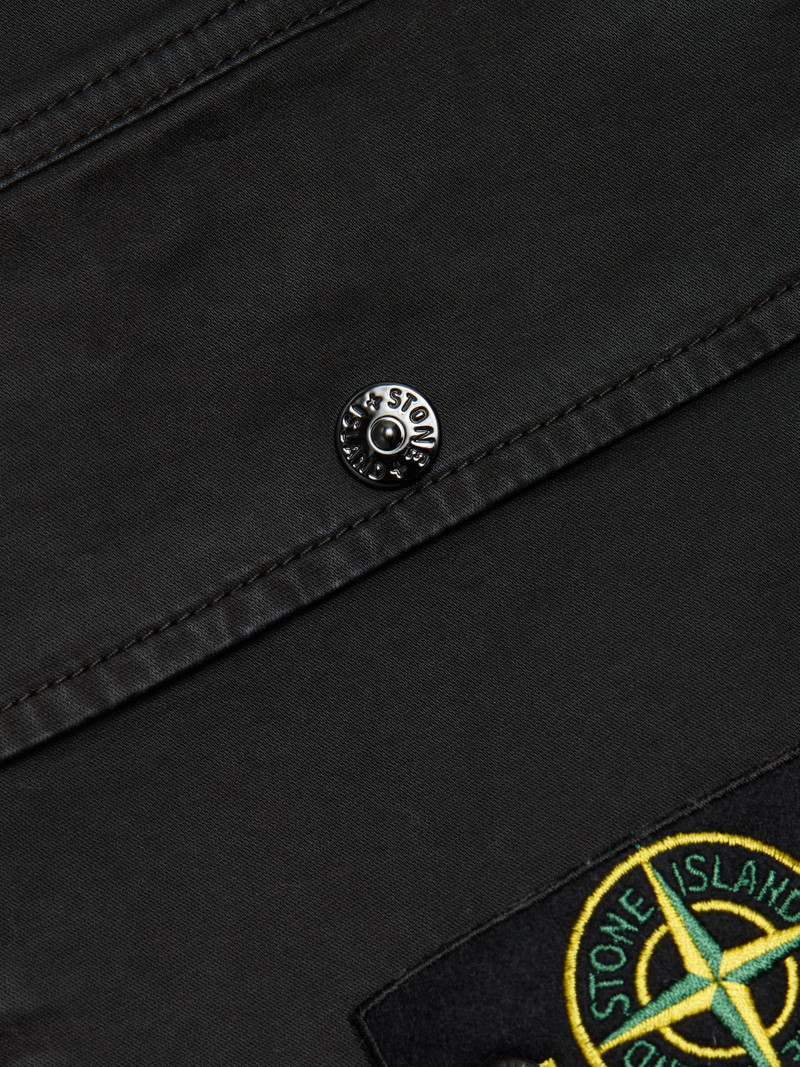 Men's Logo Stretch-Cotton Trousers - Black 7