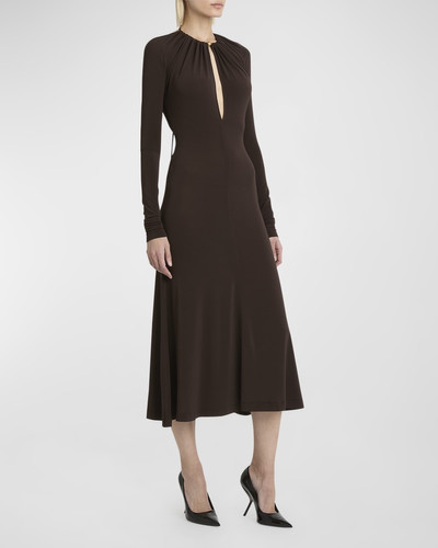 FERRAGAMO Long-Sleeve Halter Jersey Dress outlook