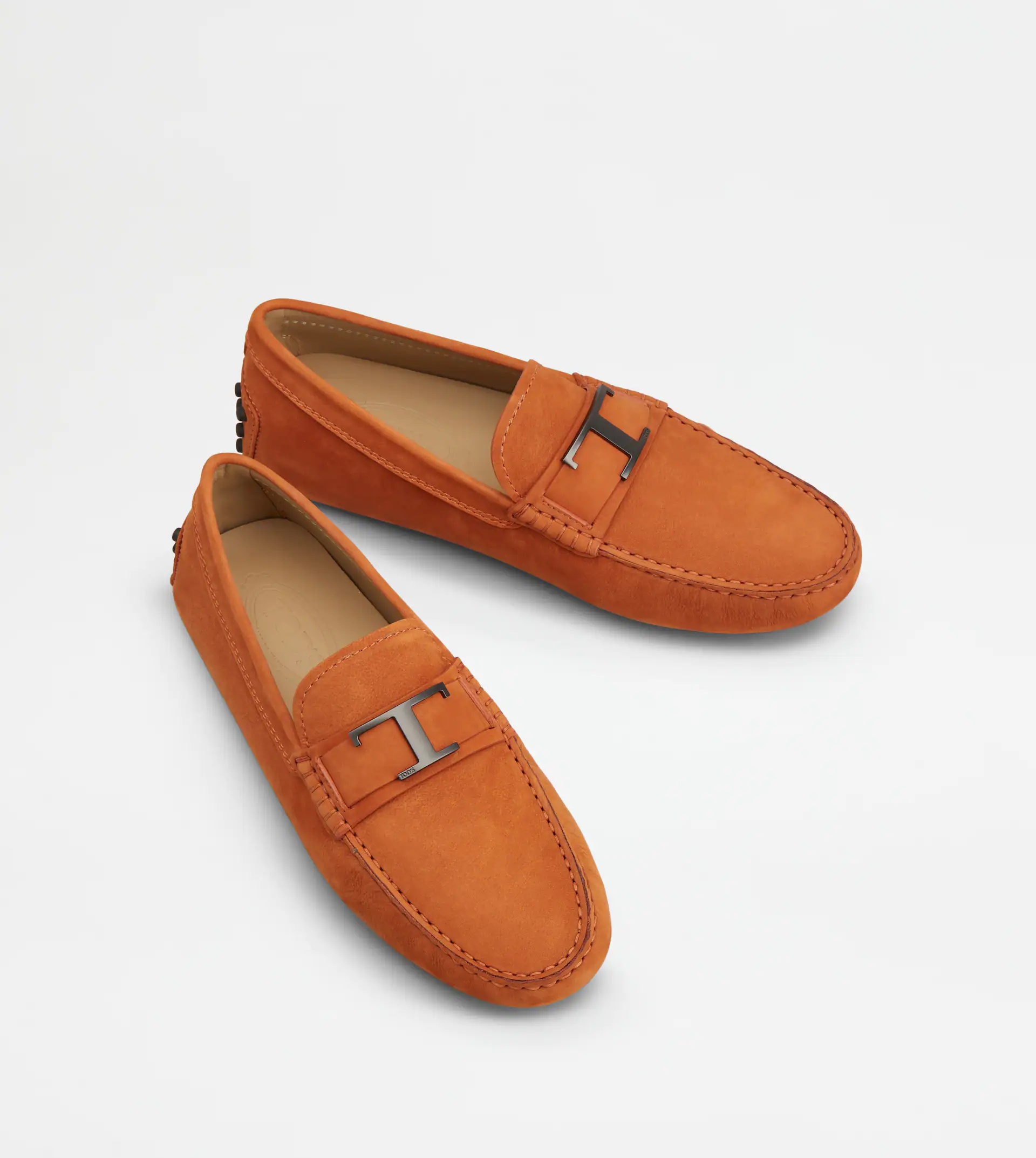 GOMMINO DRIVING SHOES IN NUBUCK - ORANGE - 3