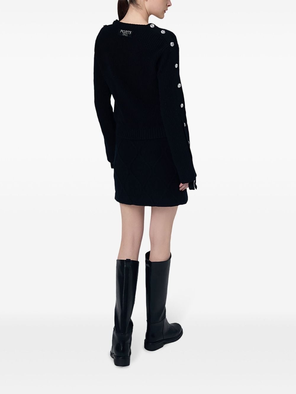 Alpine-Inspired crystal knit skirt - 4