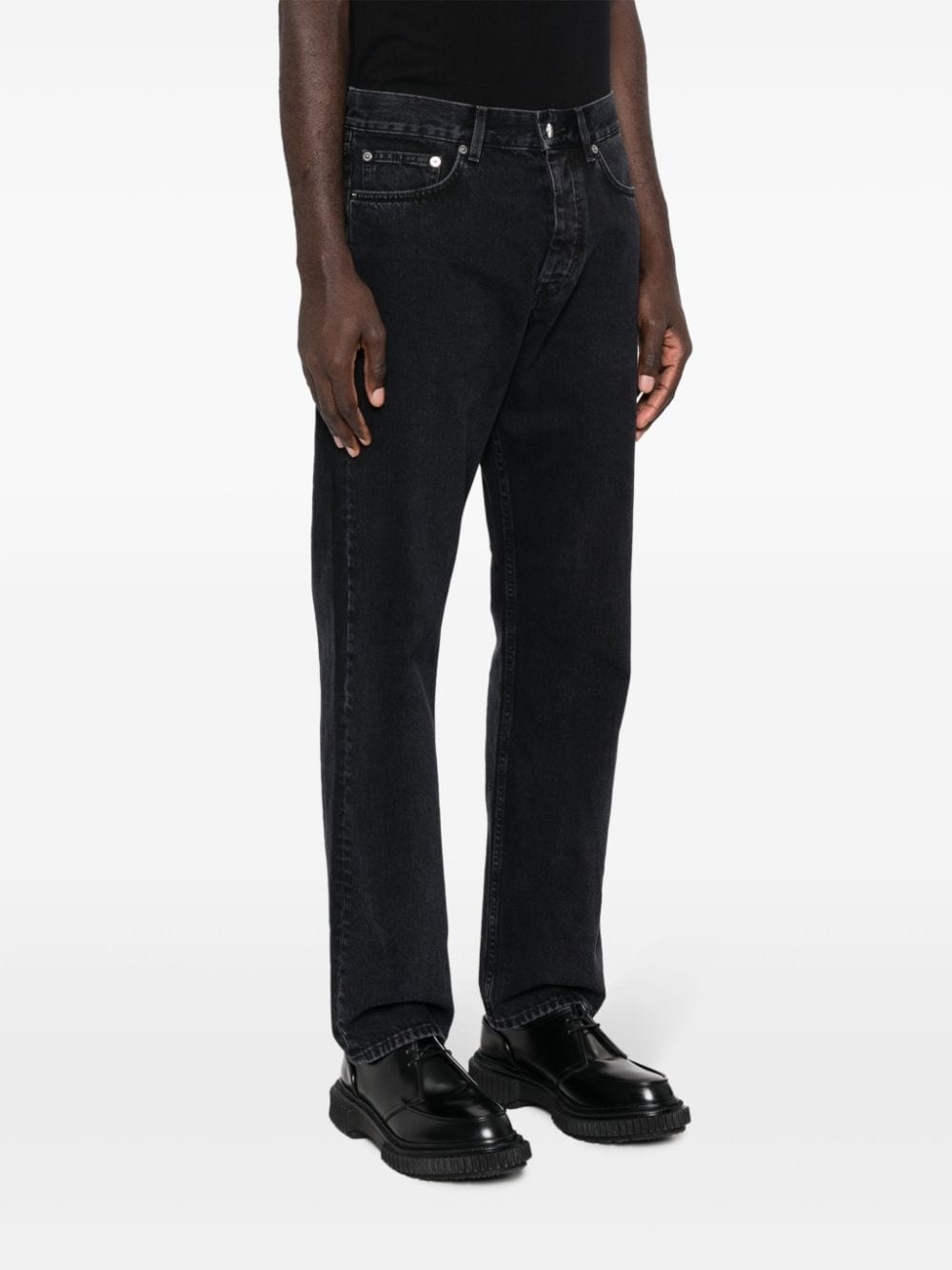 straight-leg organic-cotton jeans - 3