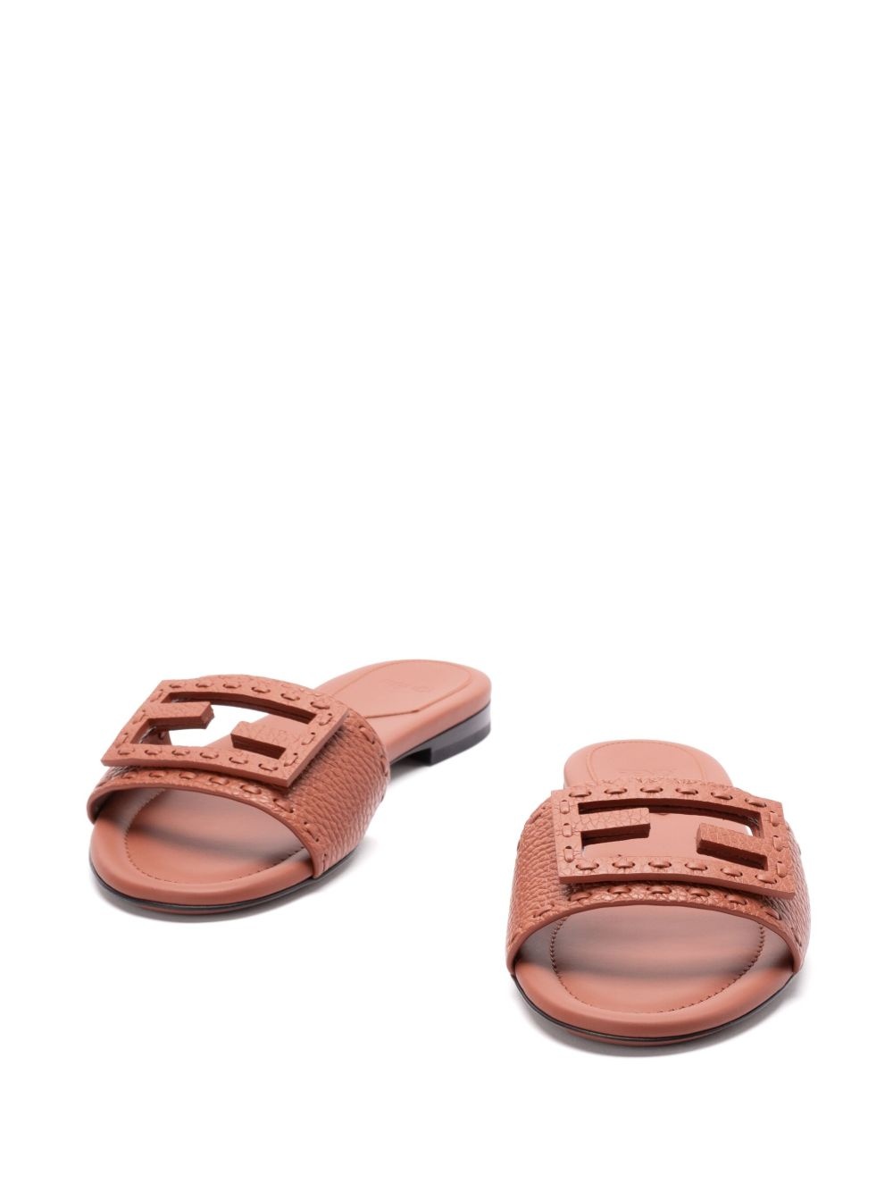 logo-buckle slides - 2