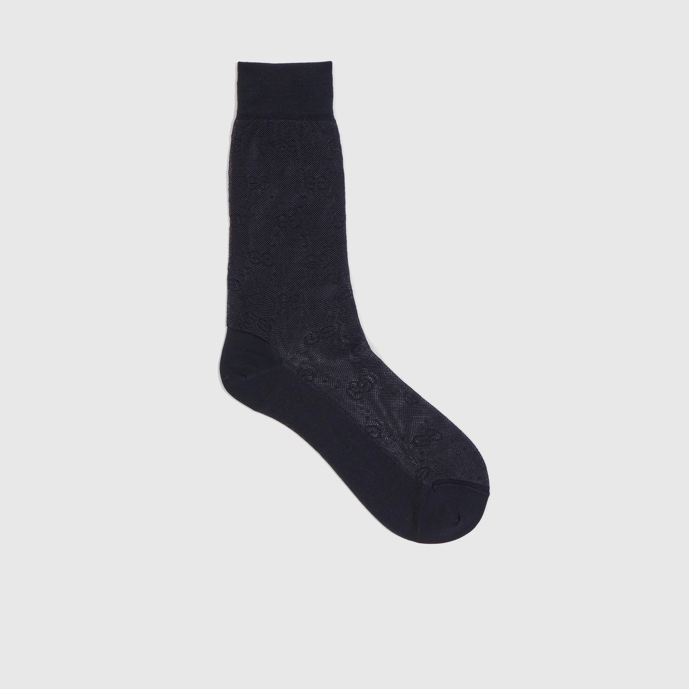 GG knit silk cotton socks - 1