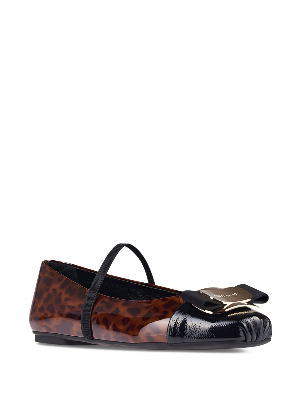 Vara Plate patent-leather ballet flats - 2