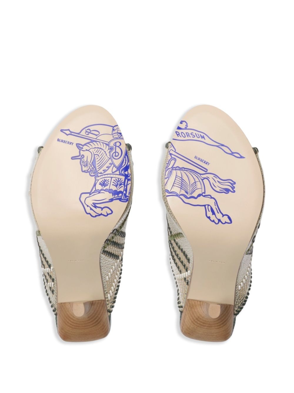 90mm checked leather mules - 5