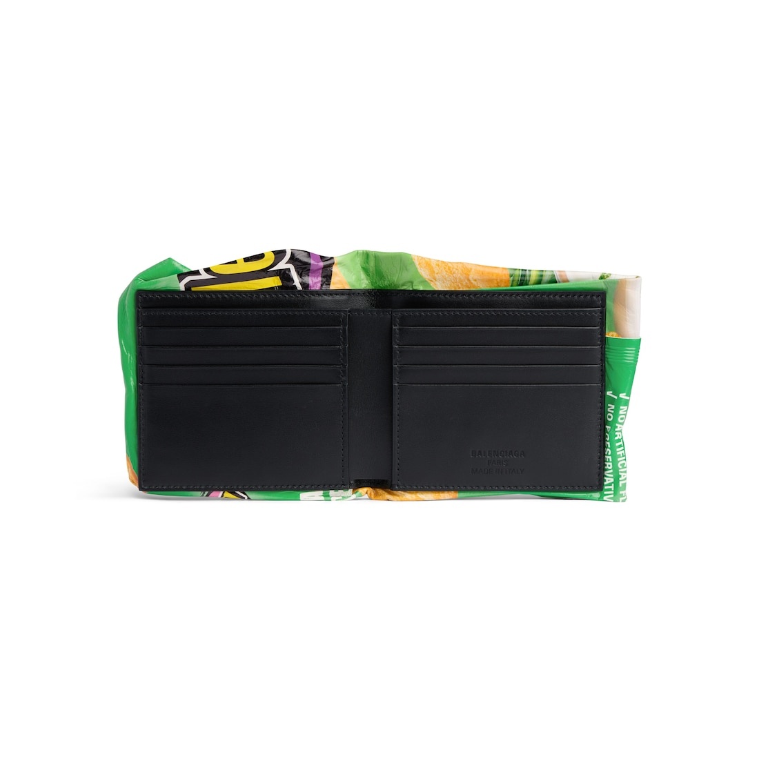 Men's Chips Square Folded Wallet in Green - 3