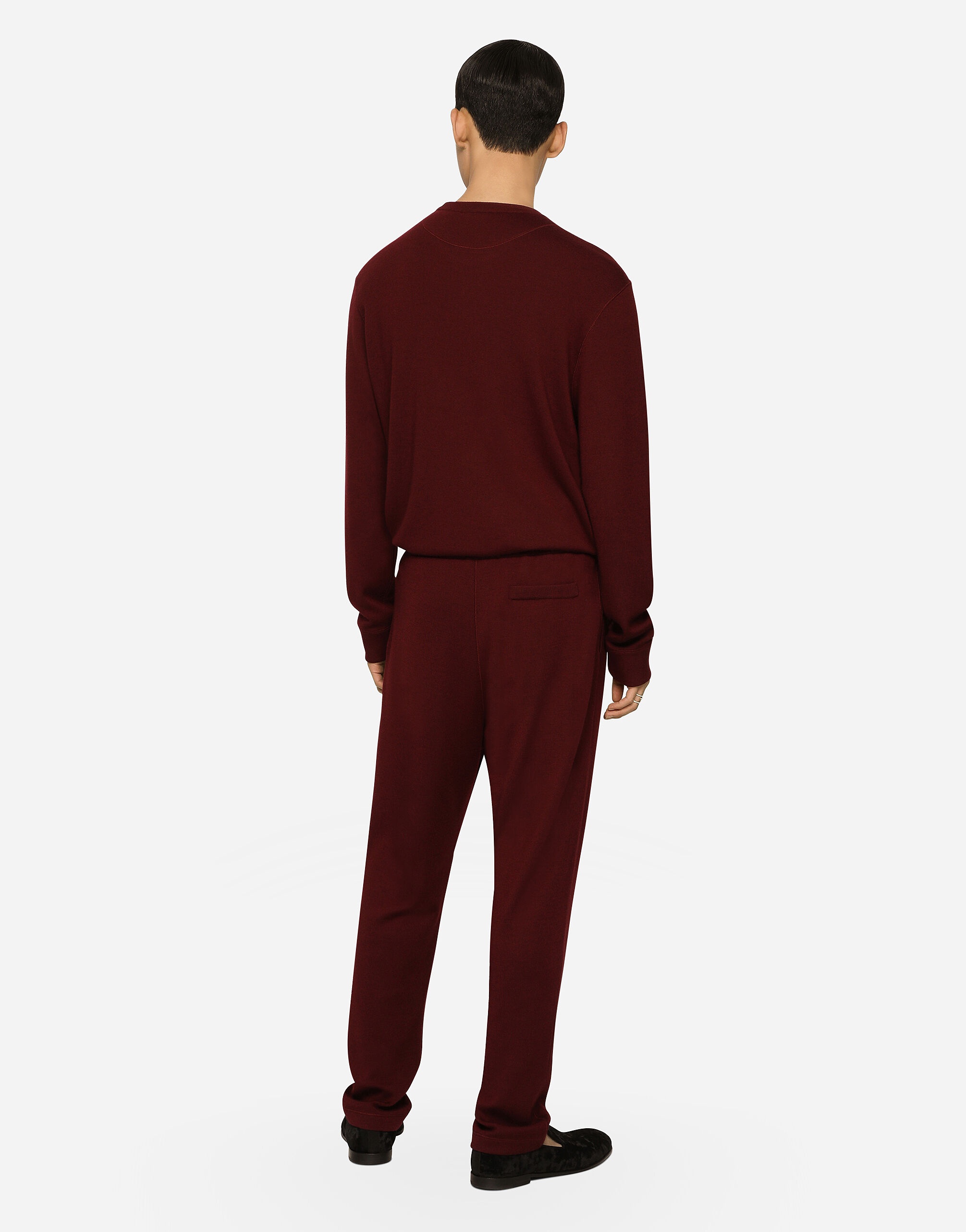 Wool and cashmere knit jogging pants - 2