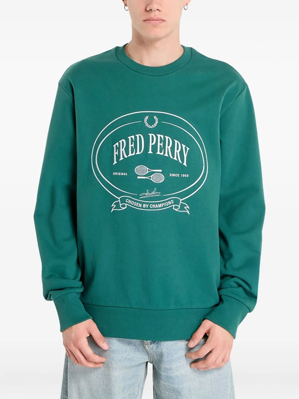 graphic crew-neck sweatshirt - 1