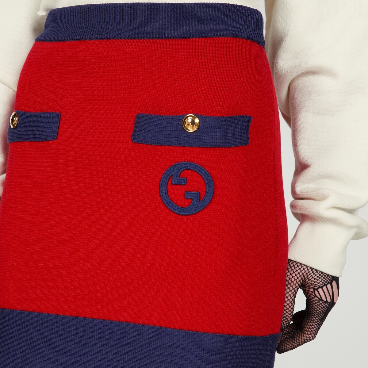 Cotton and silk blend skirt - 3