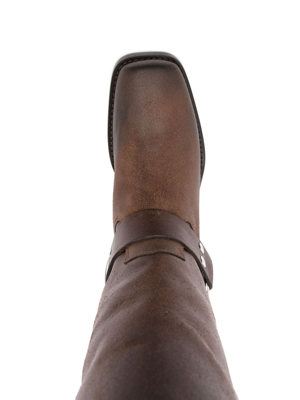 45mm buckle-strap leather boots - 4