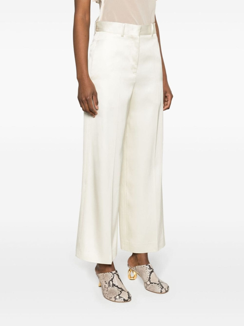 high-rise twill palazzo trousers 3