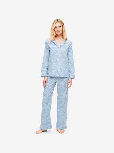 Derek Rose Women's Pyjamas Nelson 88 Cotton Batiste Blue outlook