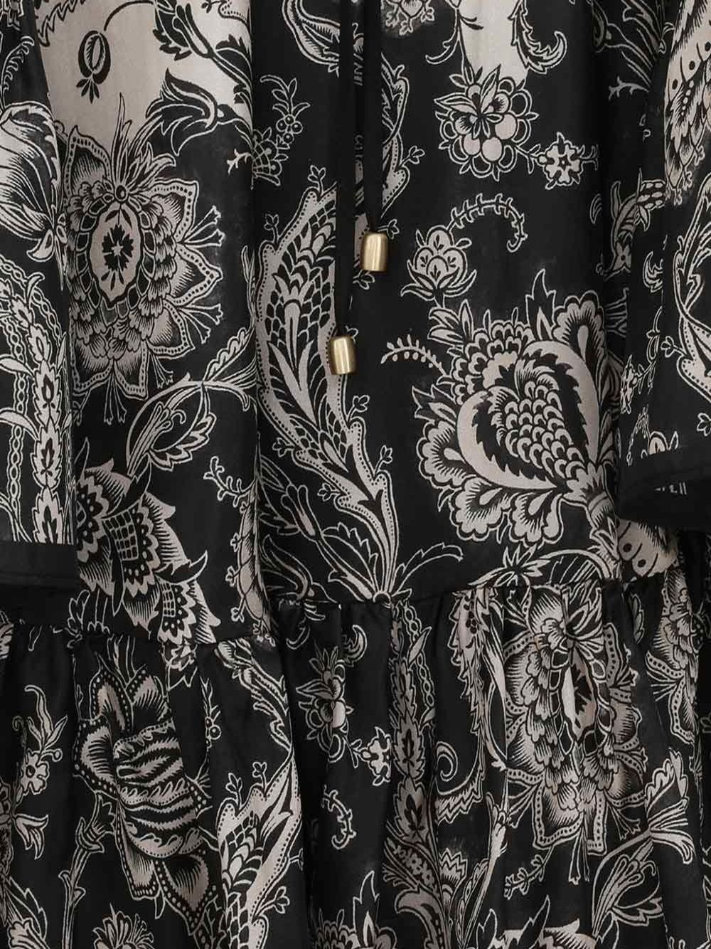 paisley-print ruffled dress - 2