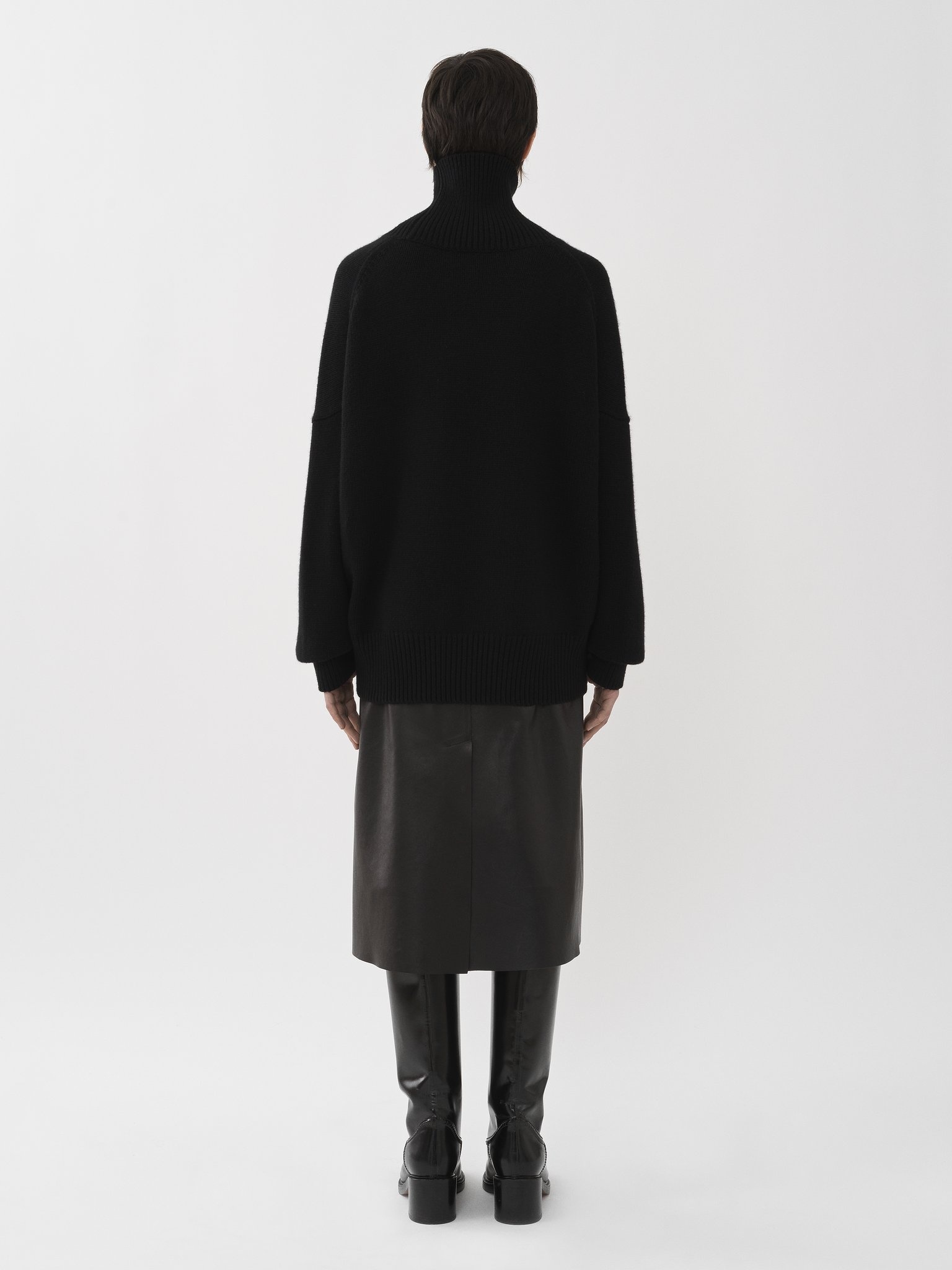 OVERSIZED HIGH-NECK SWEATER - 5