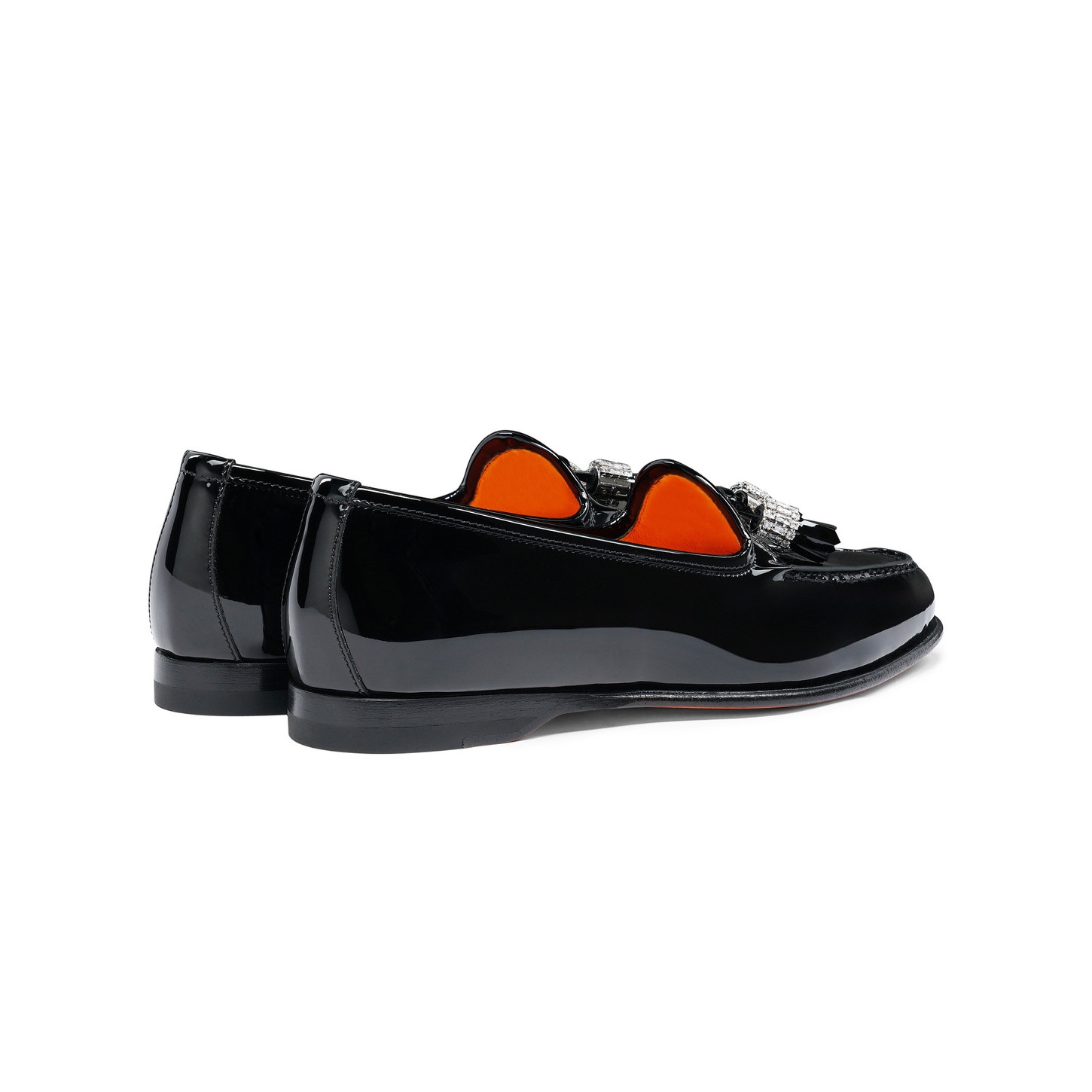 Women's black patent leather Andrea loafer - 4