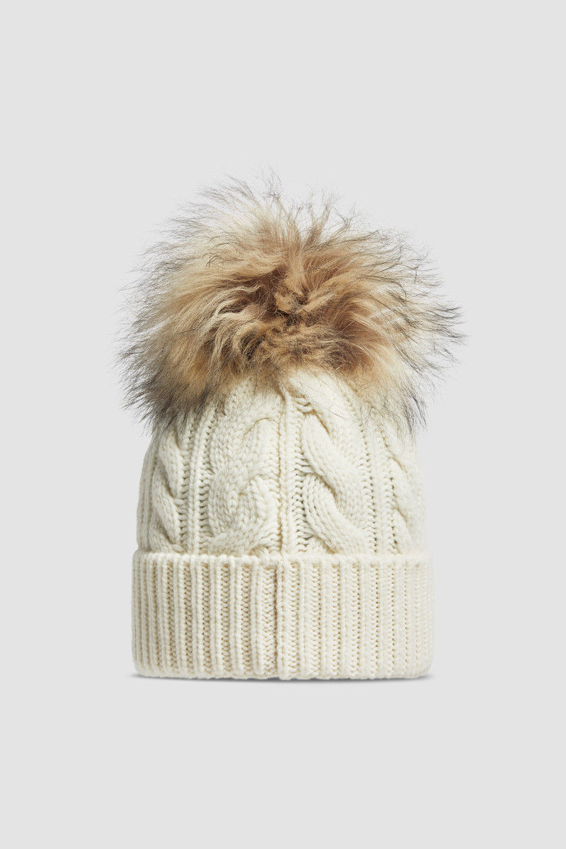 Wool & Cashmere Beanie With Pom Pom 4