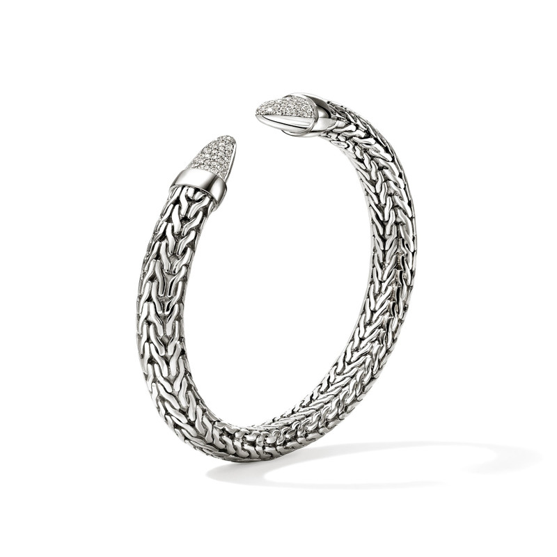 Spear 50 Flex Cuff, Sterling Silver, Diamonds 3