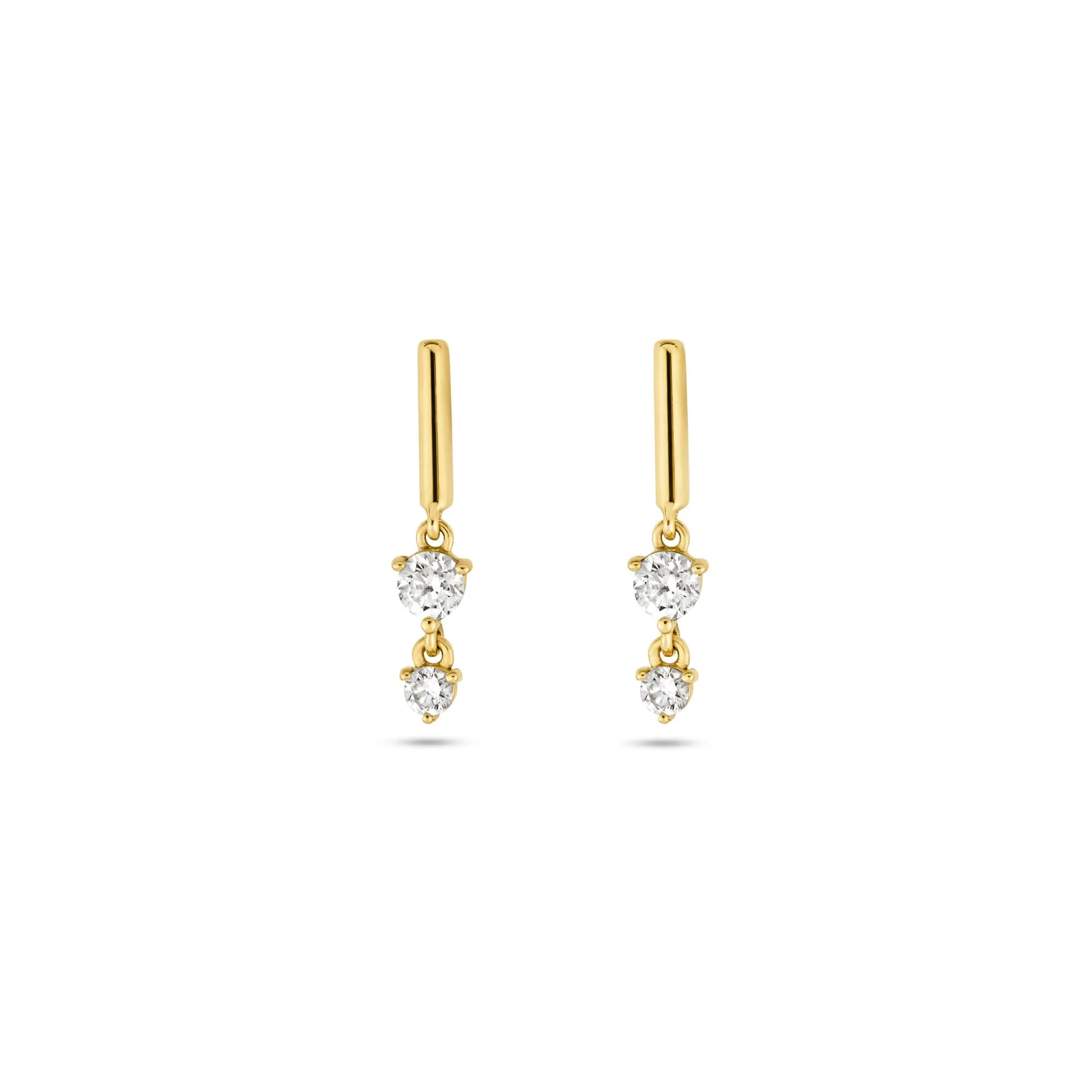 LAB-Created Mini Morse Code Earrings - 1