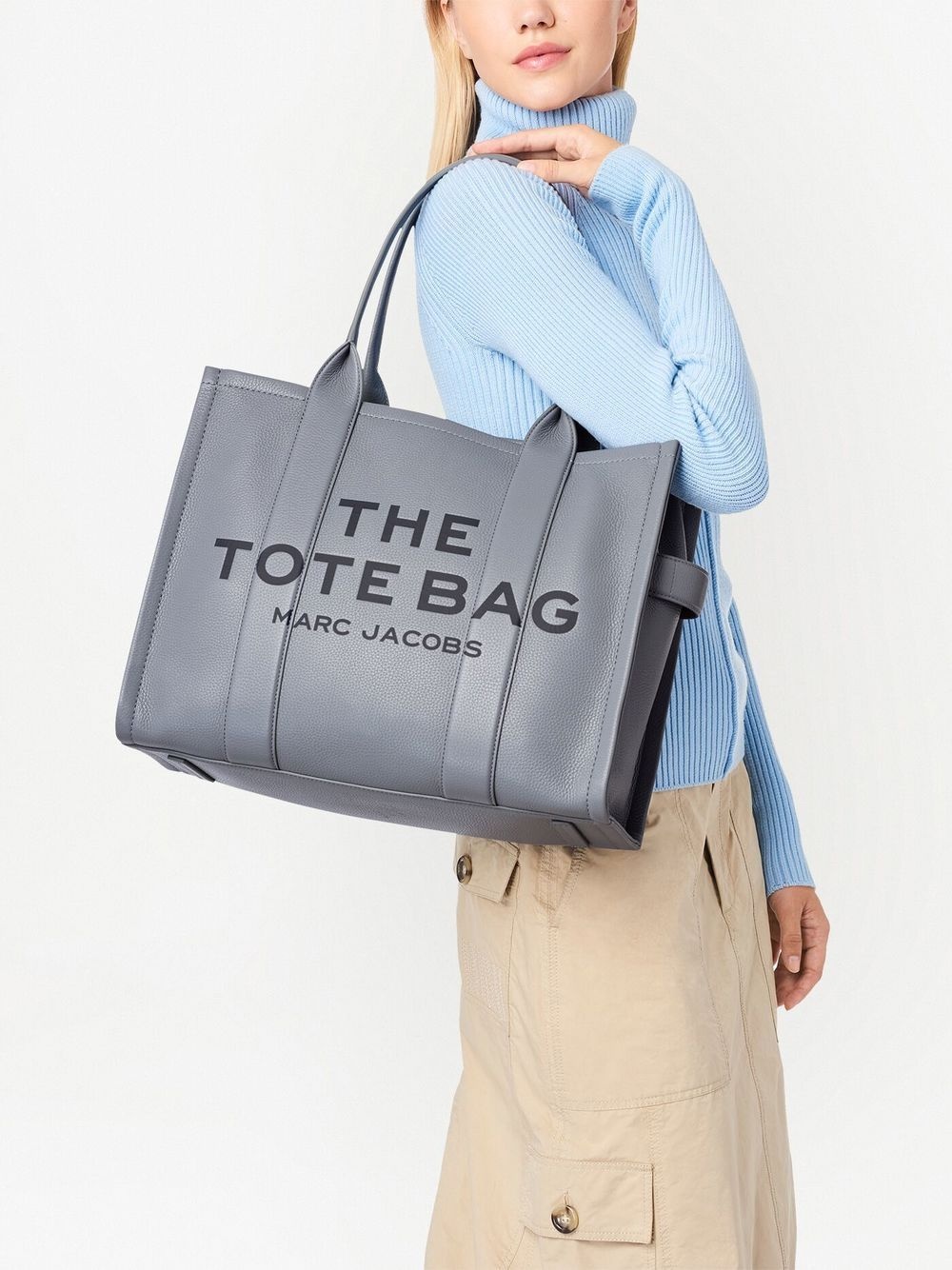 The Large leather tote bag - 6