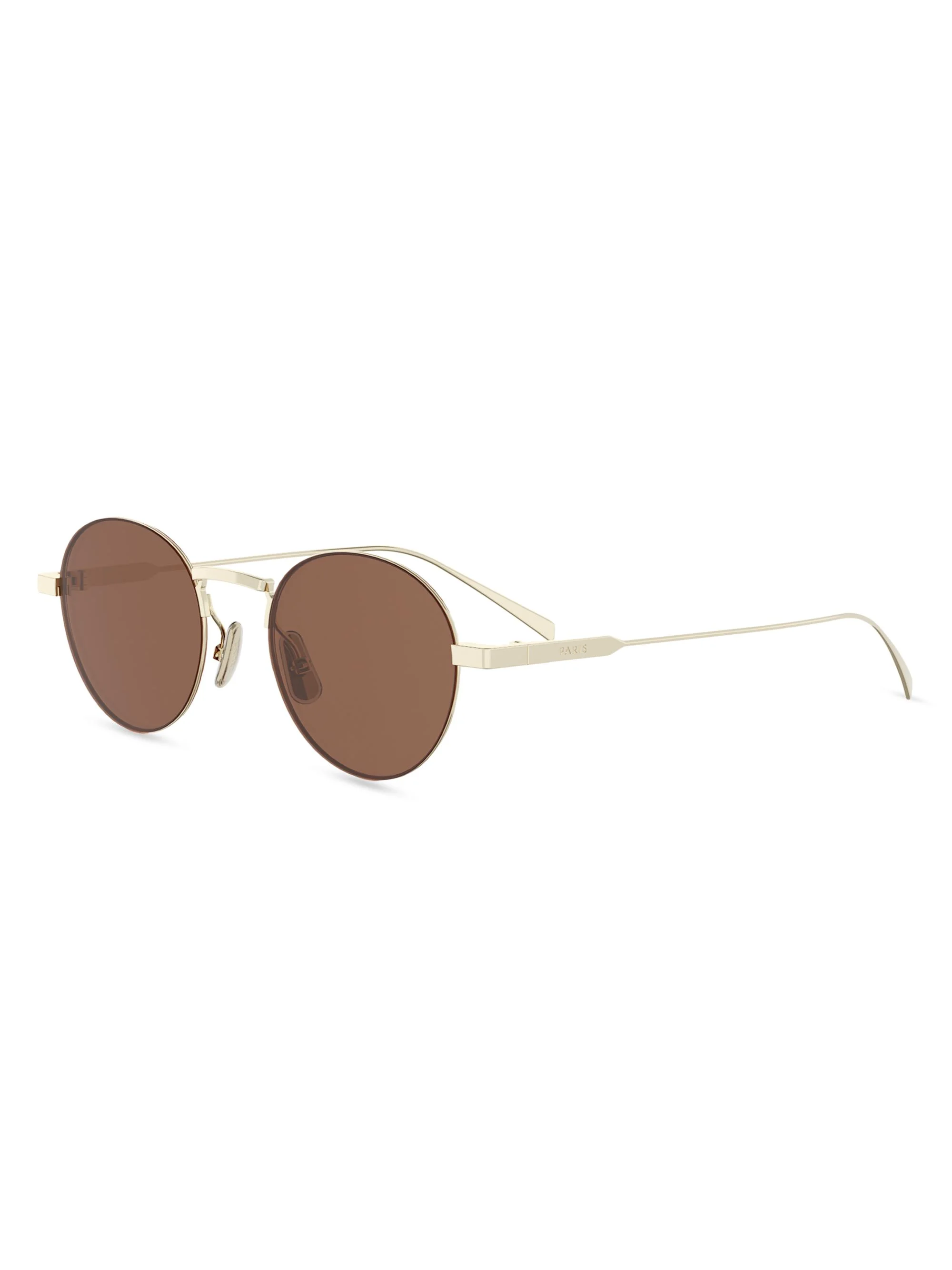 Women's 49MM Logo Round Sunglasses - Gold Brown - 1