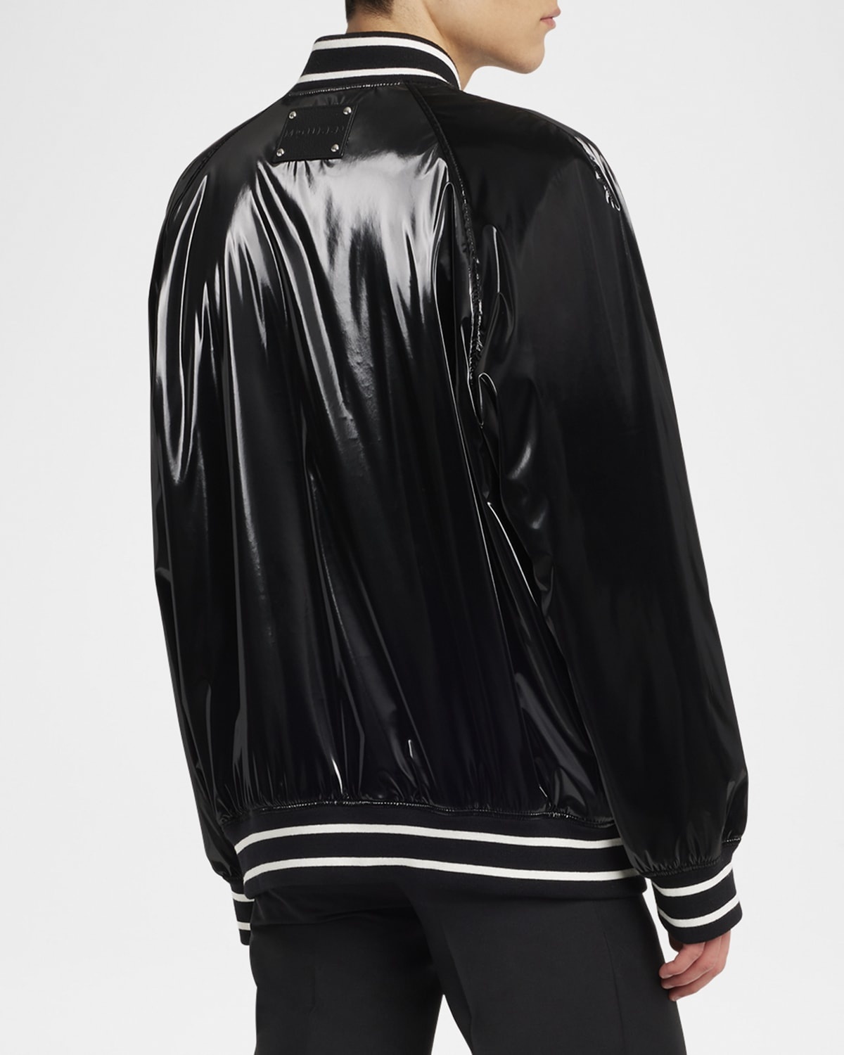 Men's Liquid Vinyl Bomber Jacket - 6